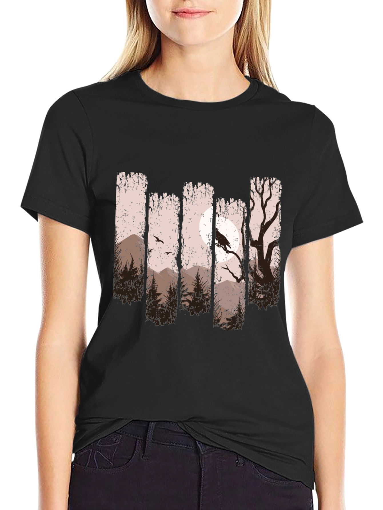 Raven Moon Forest Graphic Tee