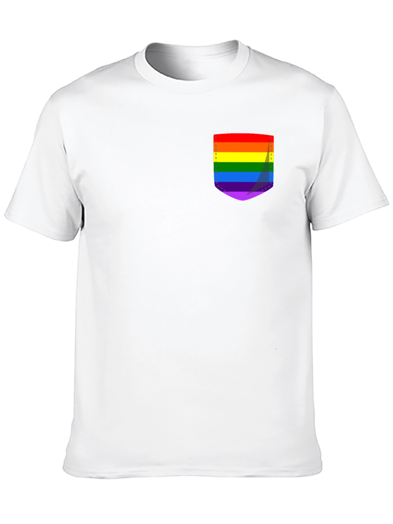 Pride Pocket Tee - Black Crew Neck Casual T-Shirt