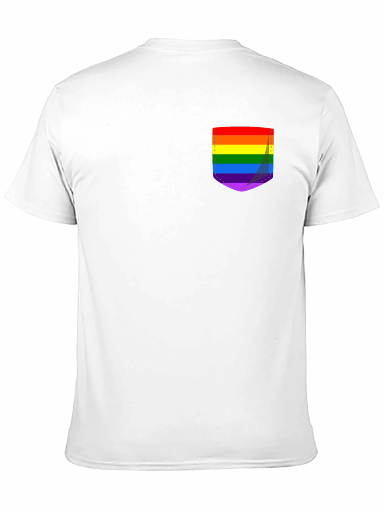 Pride Pocket Tee - Black Crew Neck Casual T-Shirt
