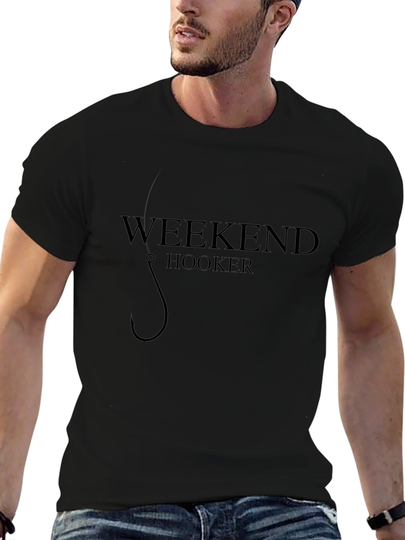 Weekend Hooker Graphic T-Shirt - Fishing Humor Tee