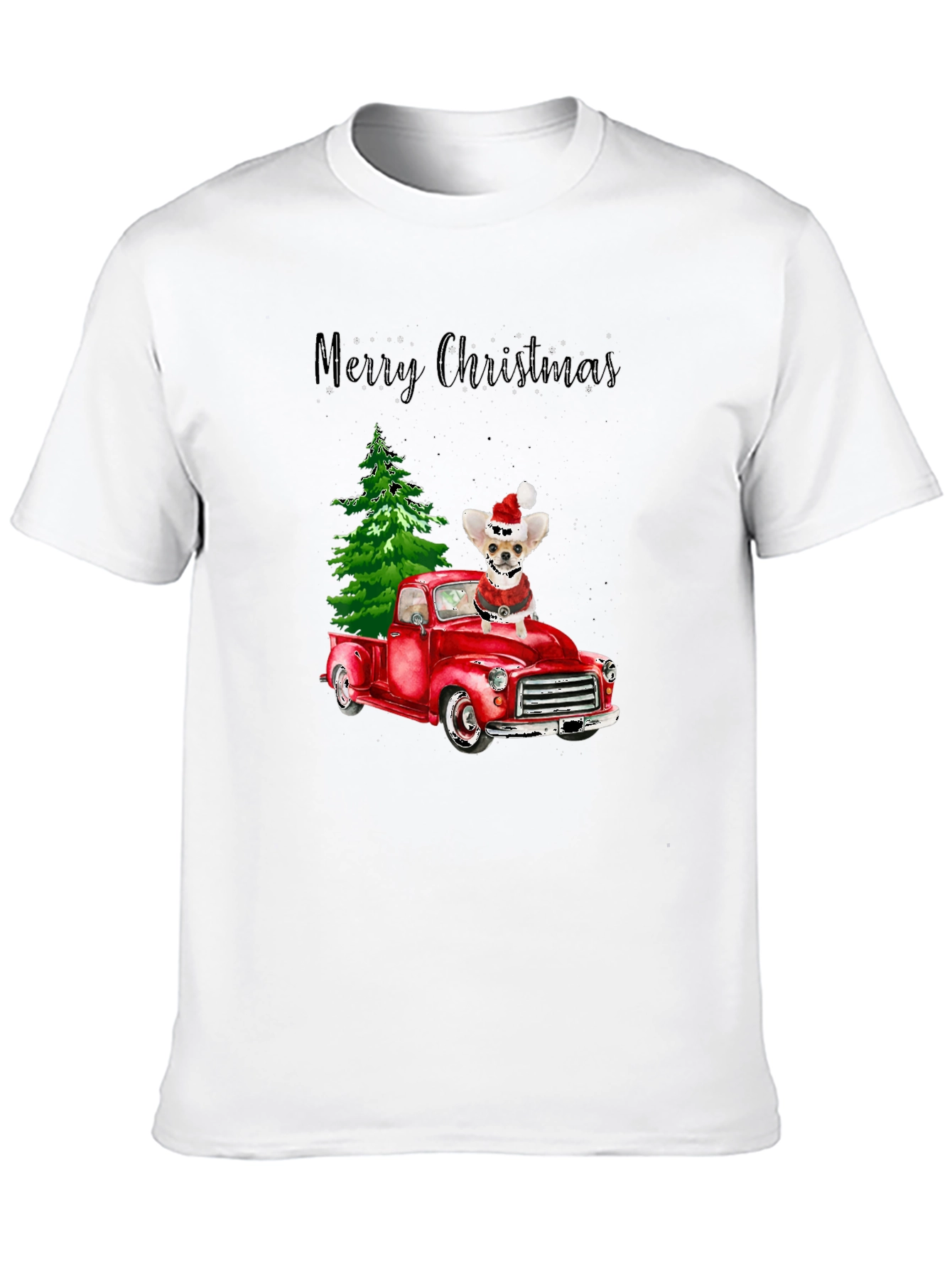 Merry Christmas Chihuahua Truck T-Shirt