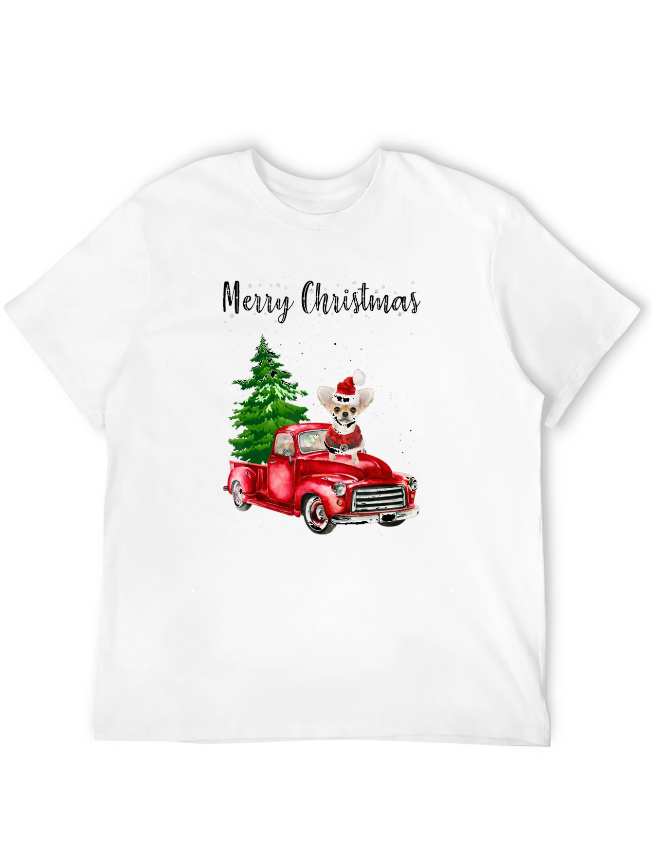Merry Christmas Chihuahua Truck T-Shirt