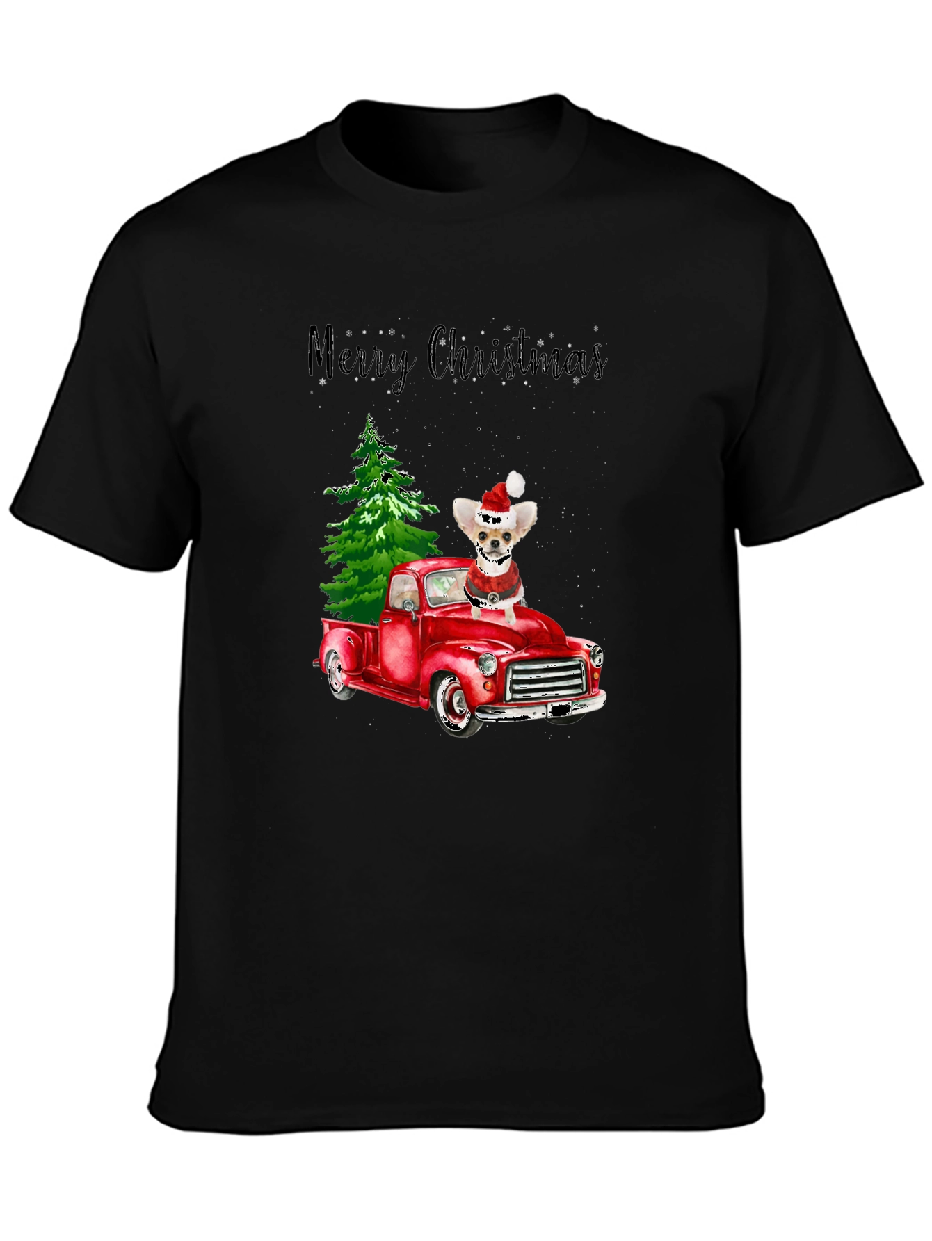 Merry Christmas Chihuahua Truck T-Shirt