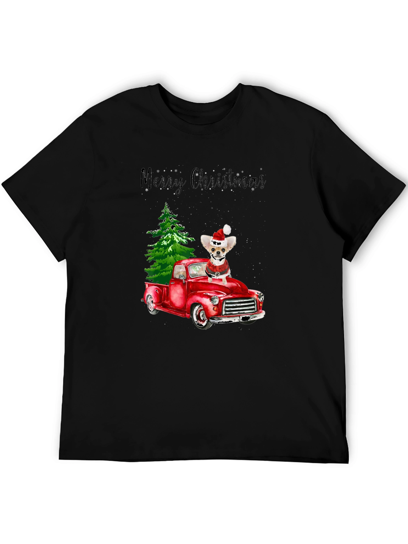 Merry Christmas Chihuahua Truck T-Shirt