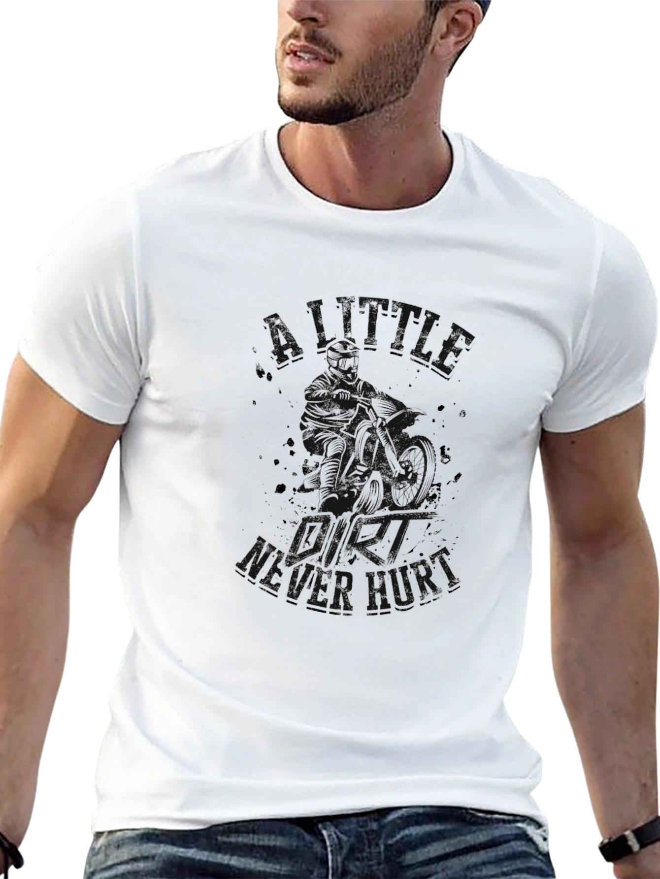 Mens Black Graphic Print T-Shirt