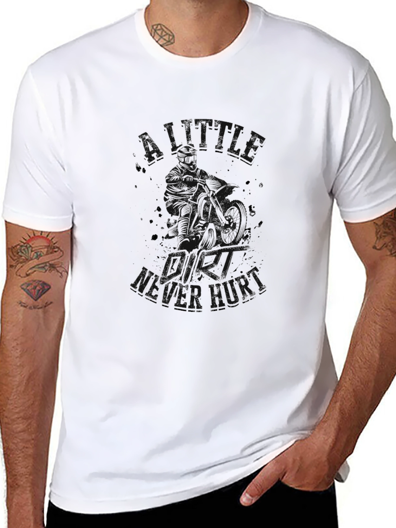 Mens Black Graphic Print T-Shirt