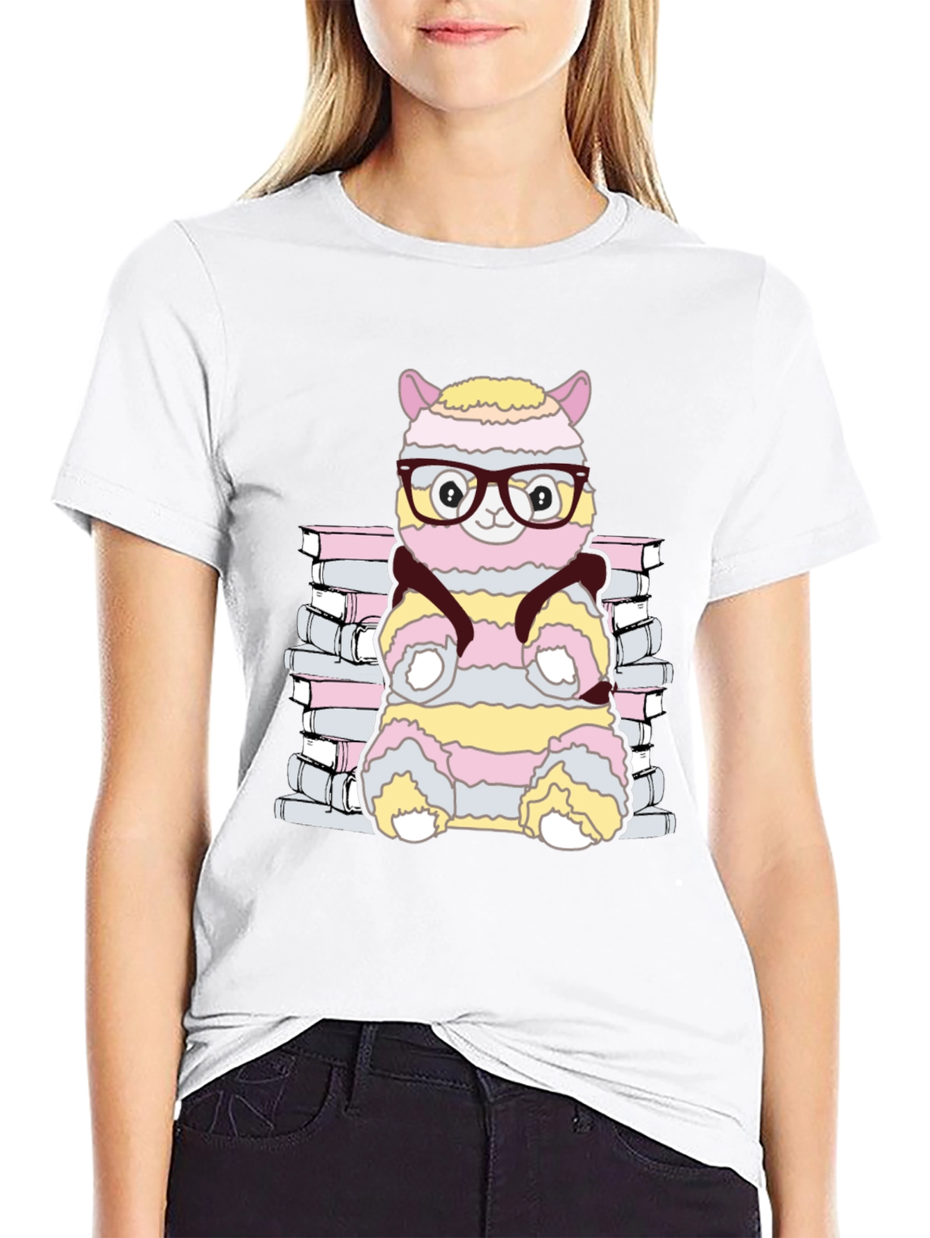 Bookish Alpaca T-Shirt - Cute Reader Tee