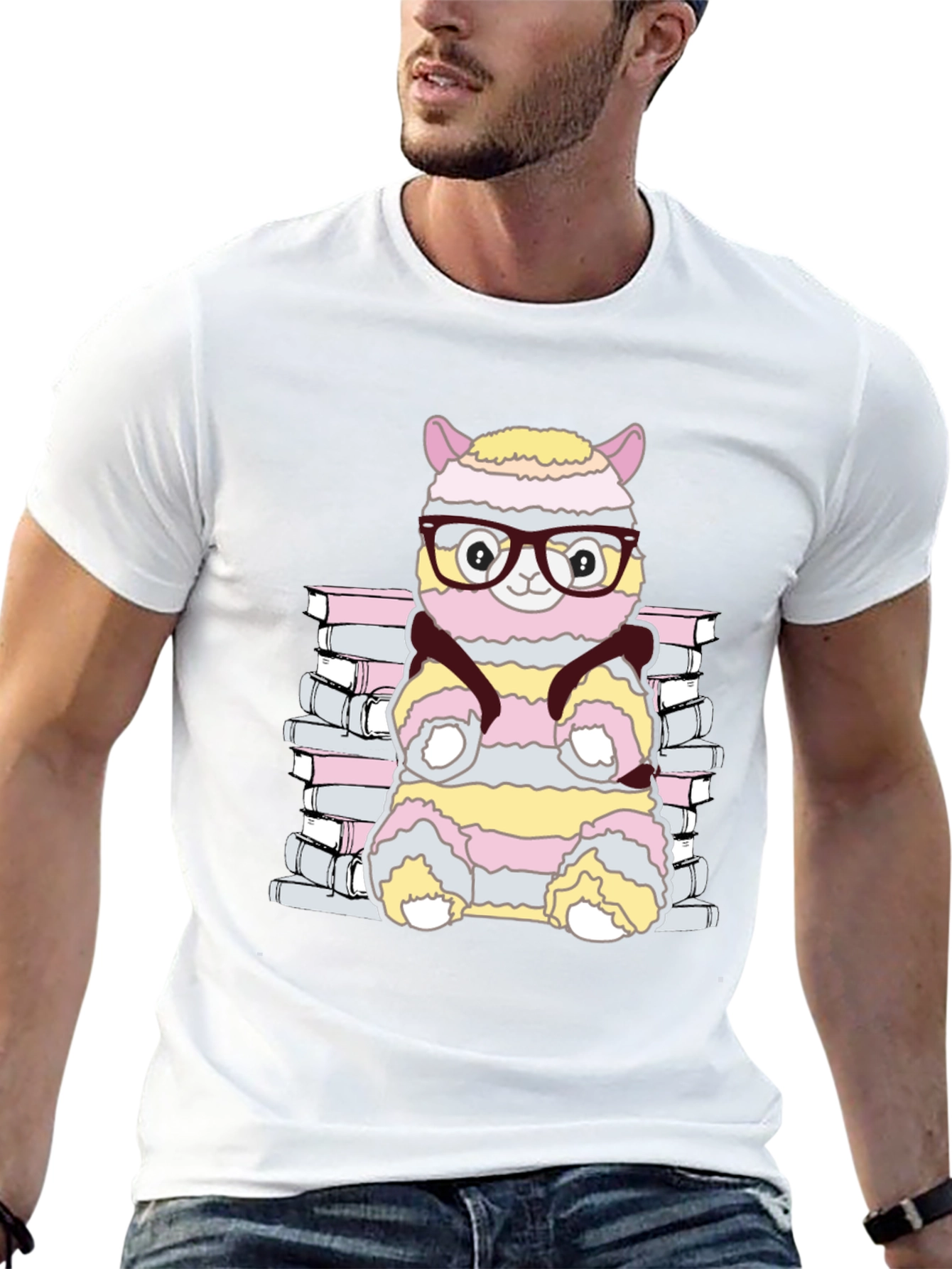 Bookish Alpaca T-Shirt - Cute Reader Tee