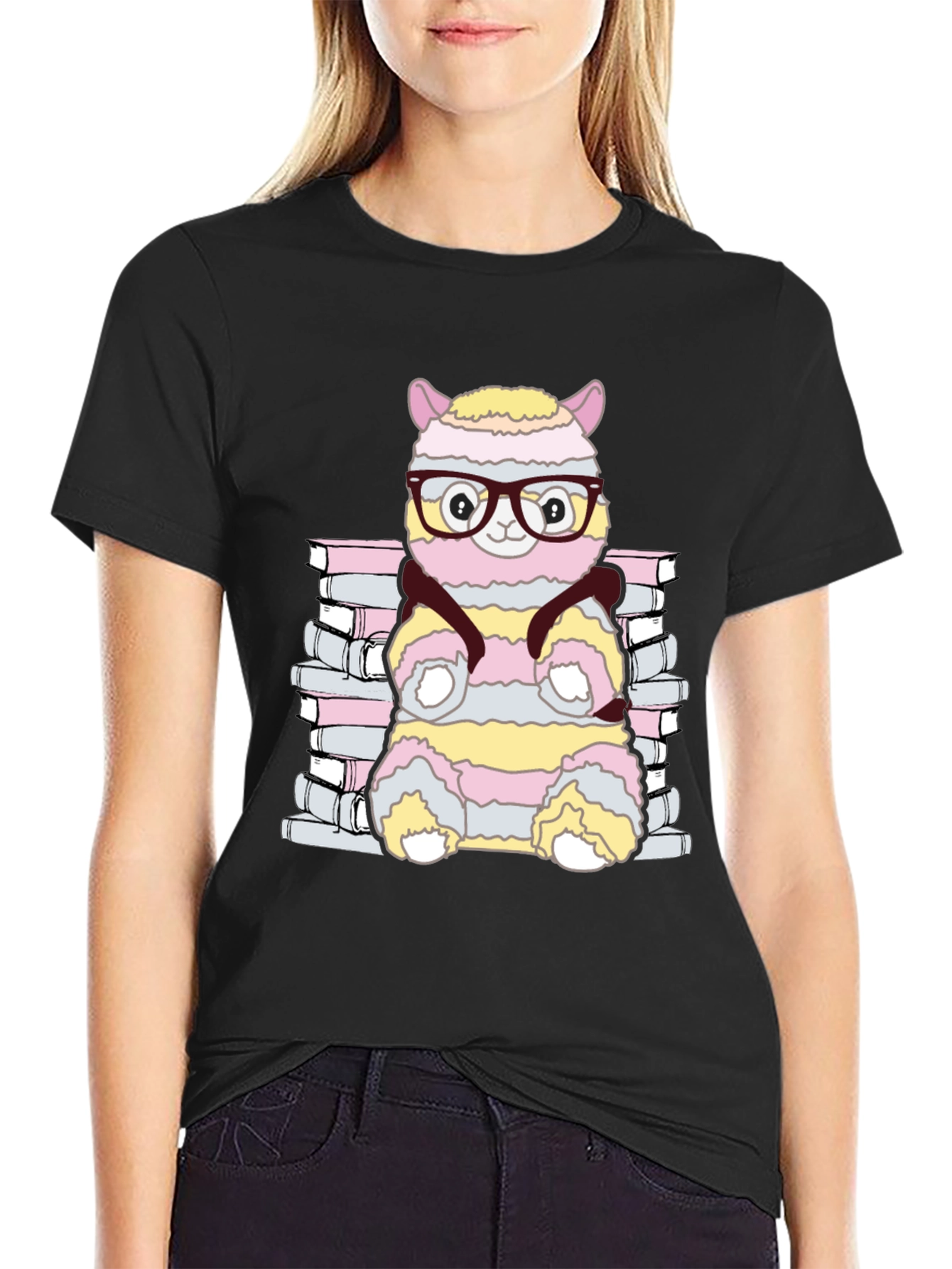 Bookish Alpaca T-Shirt - Cute Reader Tee