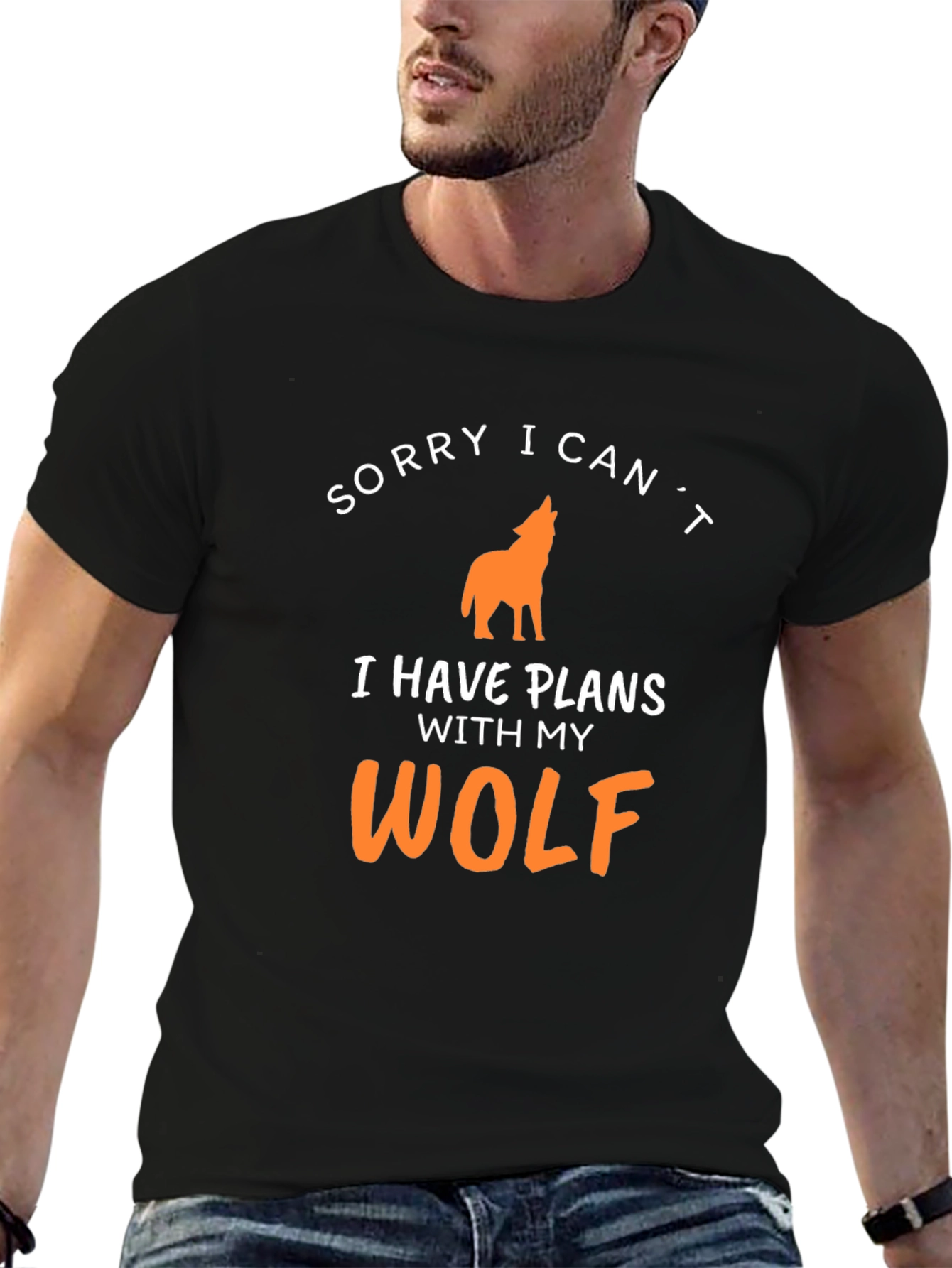Sorry I Cant Wolf T-Shirt - Mens