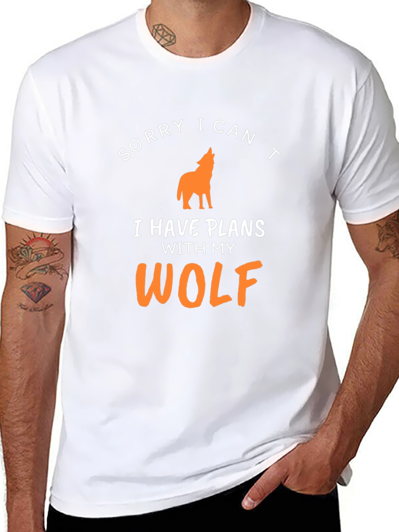 Sorry I Cant Wolf T-Shirt - Mens