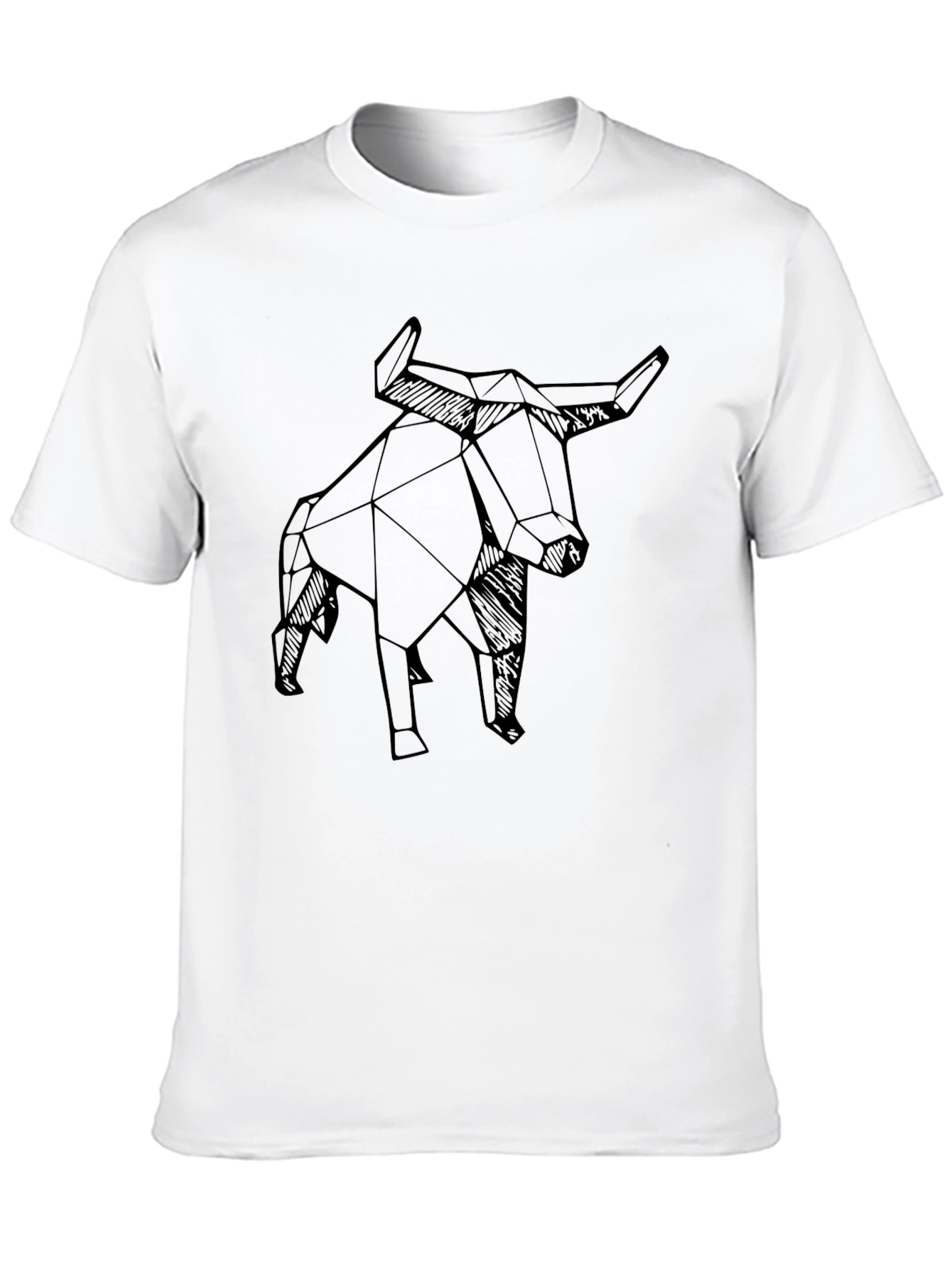 Geometric Bull Graphic Tee - Modern Menswear