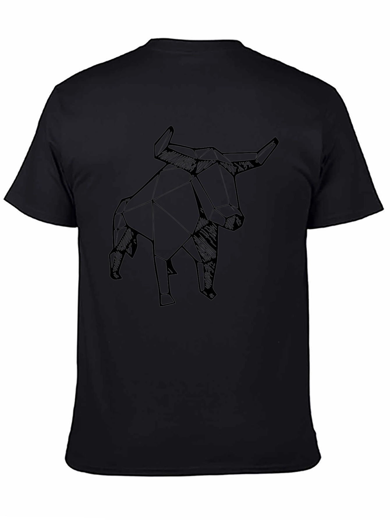 Geometric Bull Graphic Tee - Modern Menswear