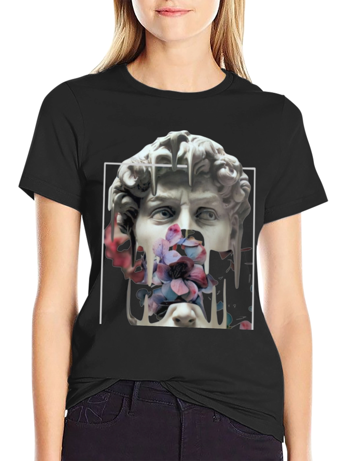 Floral David Sculpture Graphic Tee