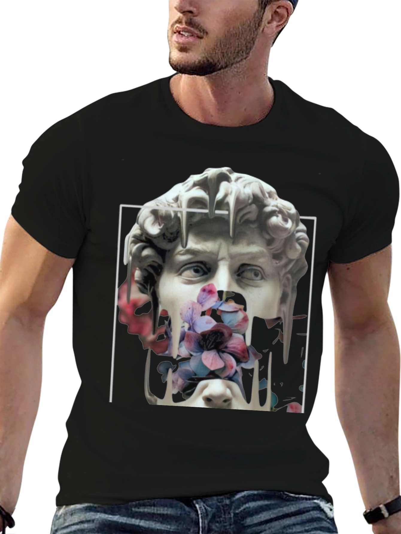 Floral David Sculpture Graphic Tee