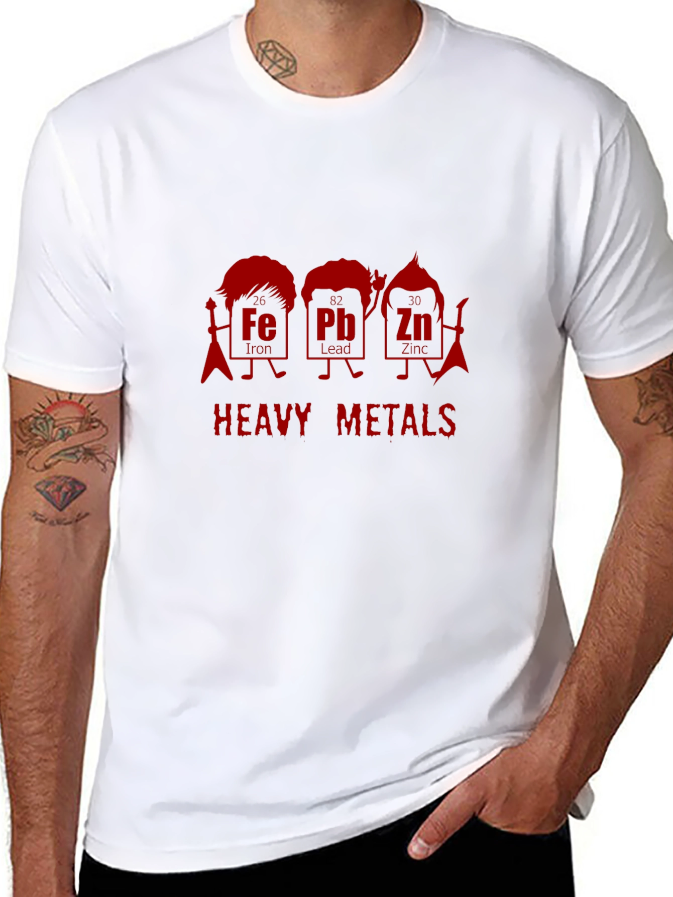 Heavy Metals Rock Band T-Shirt - Iron Lead Zinc