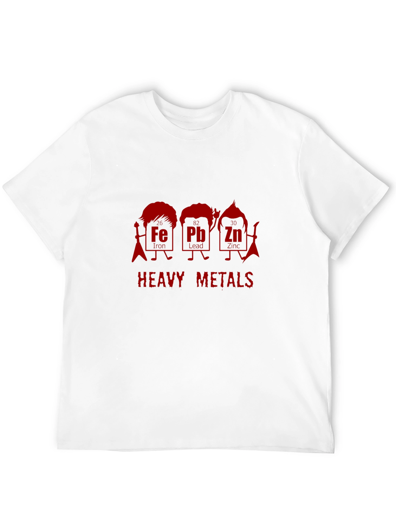 Heavy Metals Rock Band T-Shirt - Iron Lead Zinc