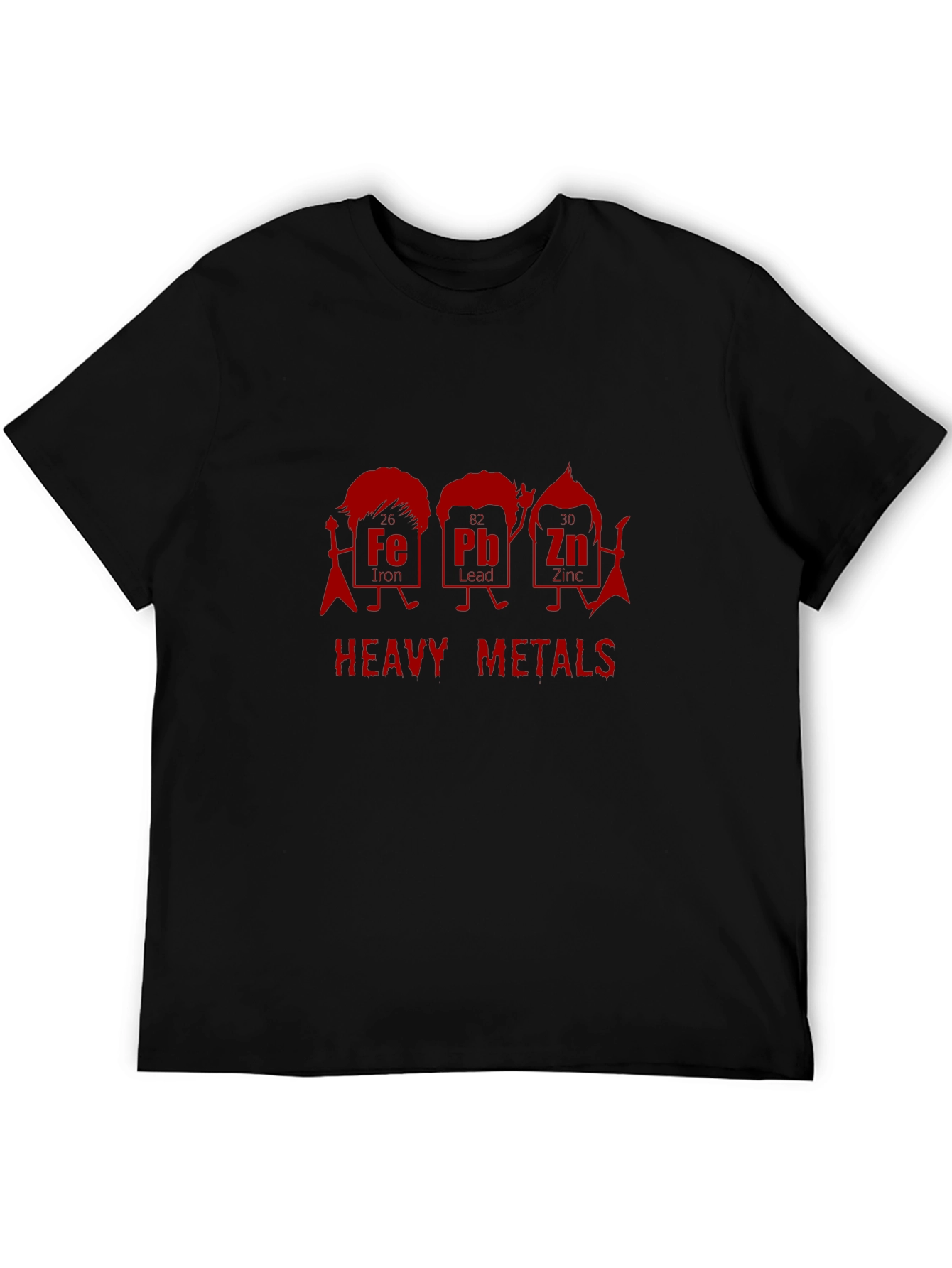Heavy Metals Rock Band T-Shirt - Iron Lead Zinc