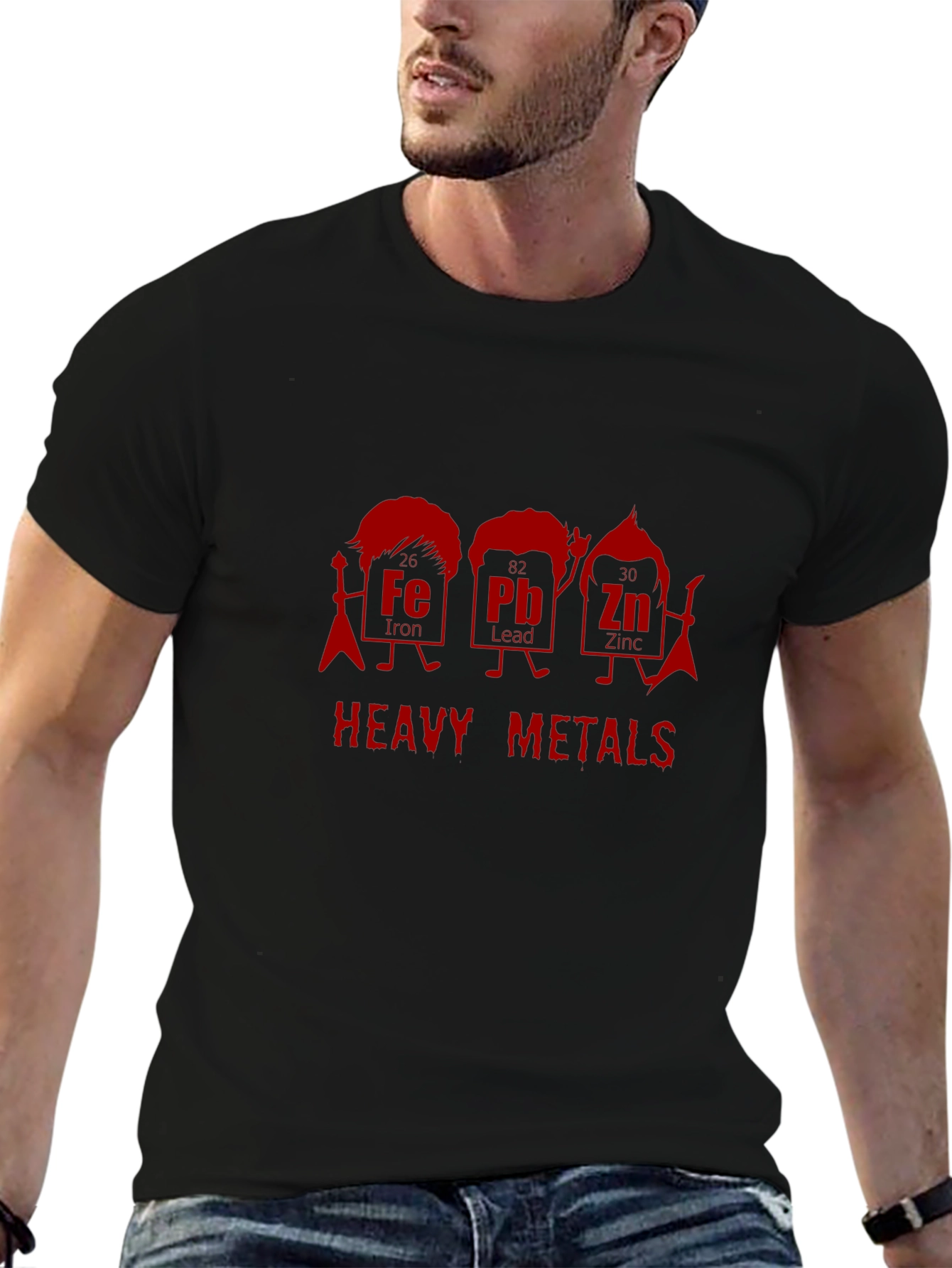 Heavy Metals Rock Band T-Shirt - Iron Lead Zinc