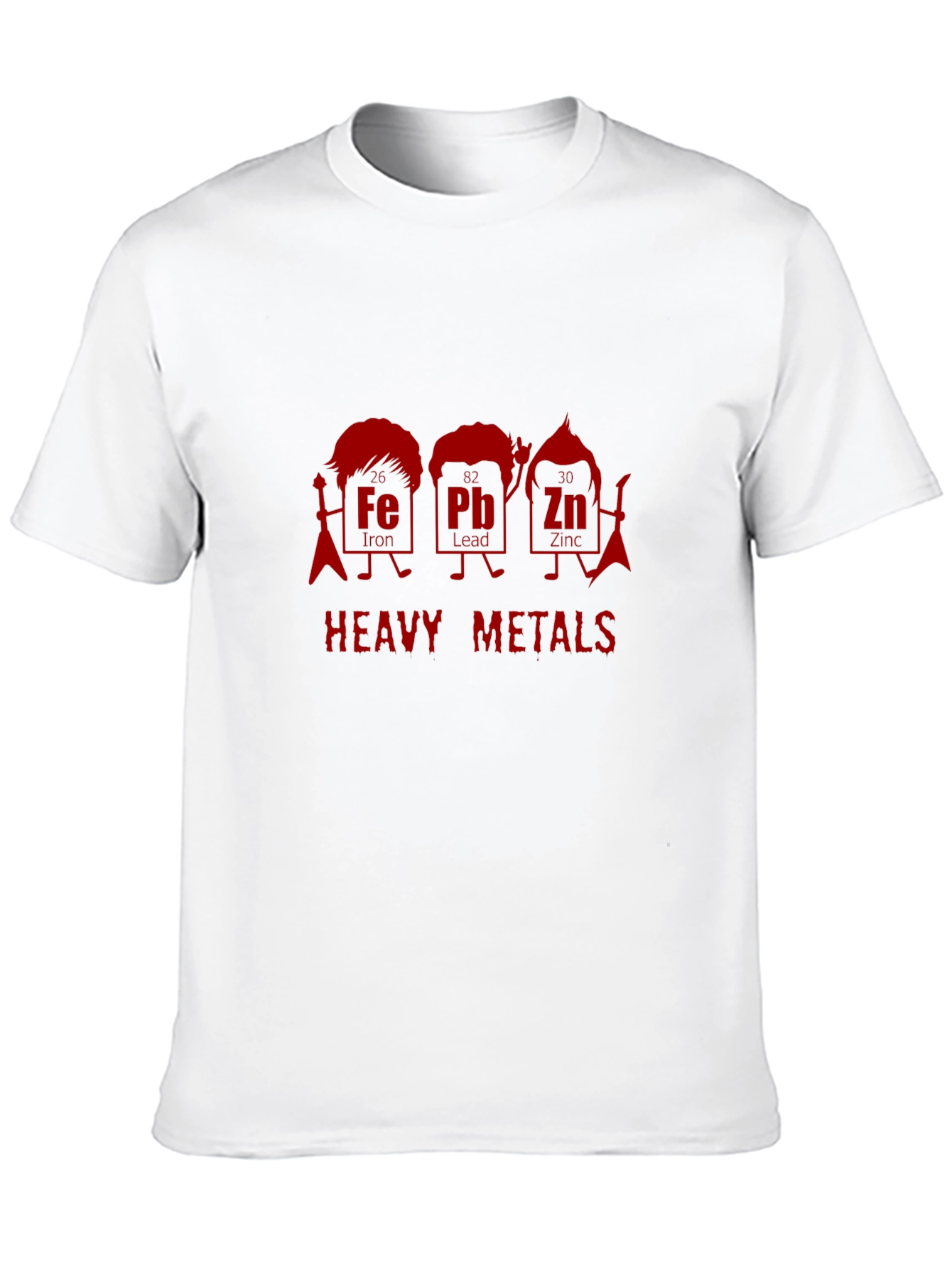 Heavy Metals Rock Band T-Shirt - Iron Lead Zinc