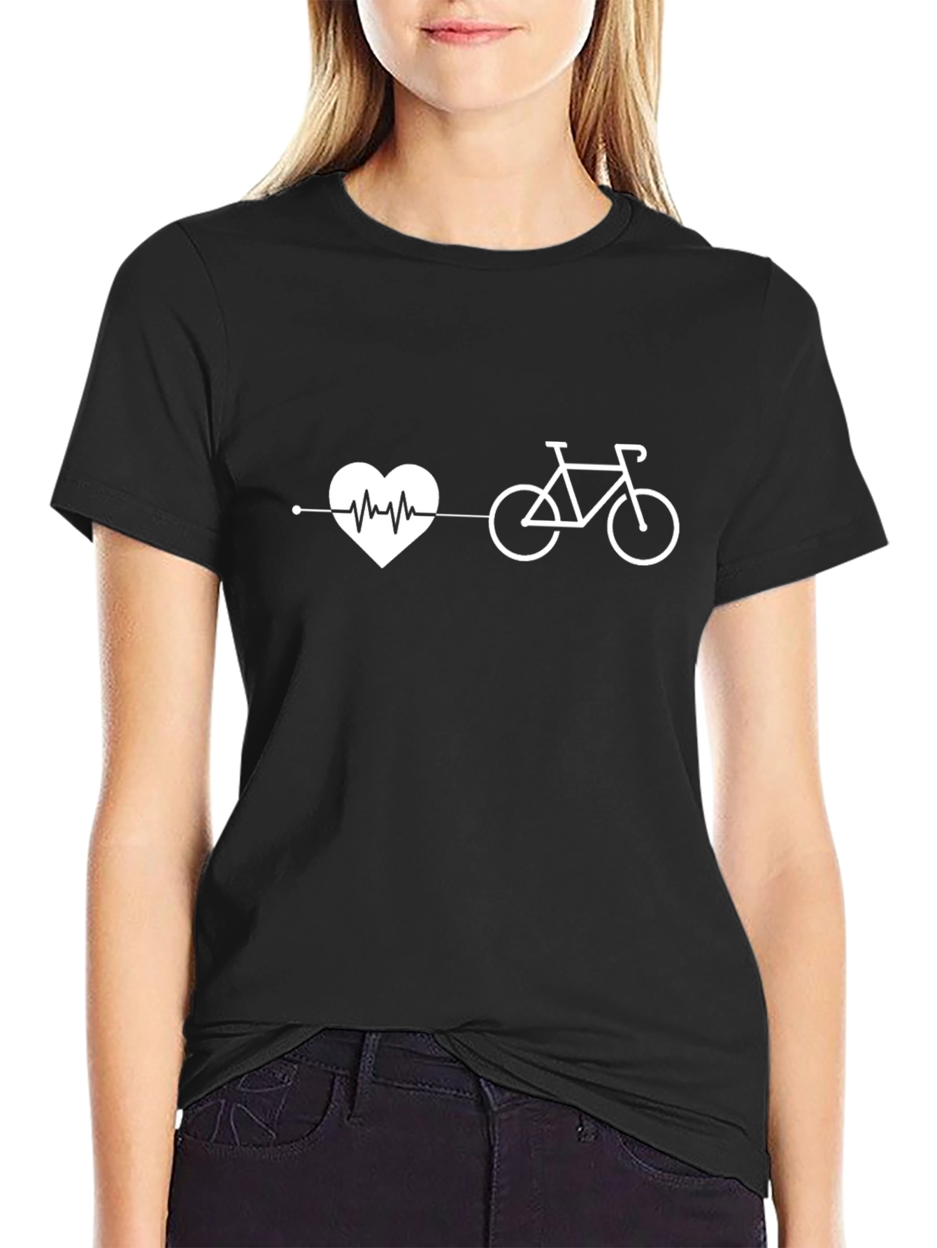 Heartbeat Bike Ride T-Shirt - Cycling Lover Tee