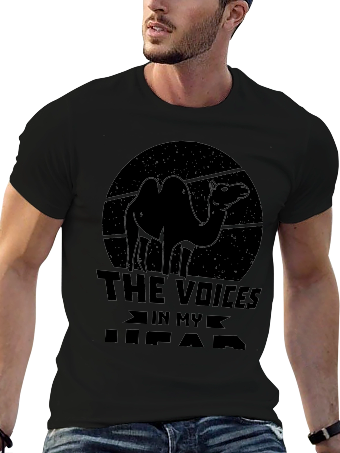 Humorous Voices in My Head Camel Graphic Tee