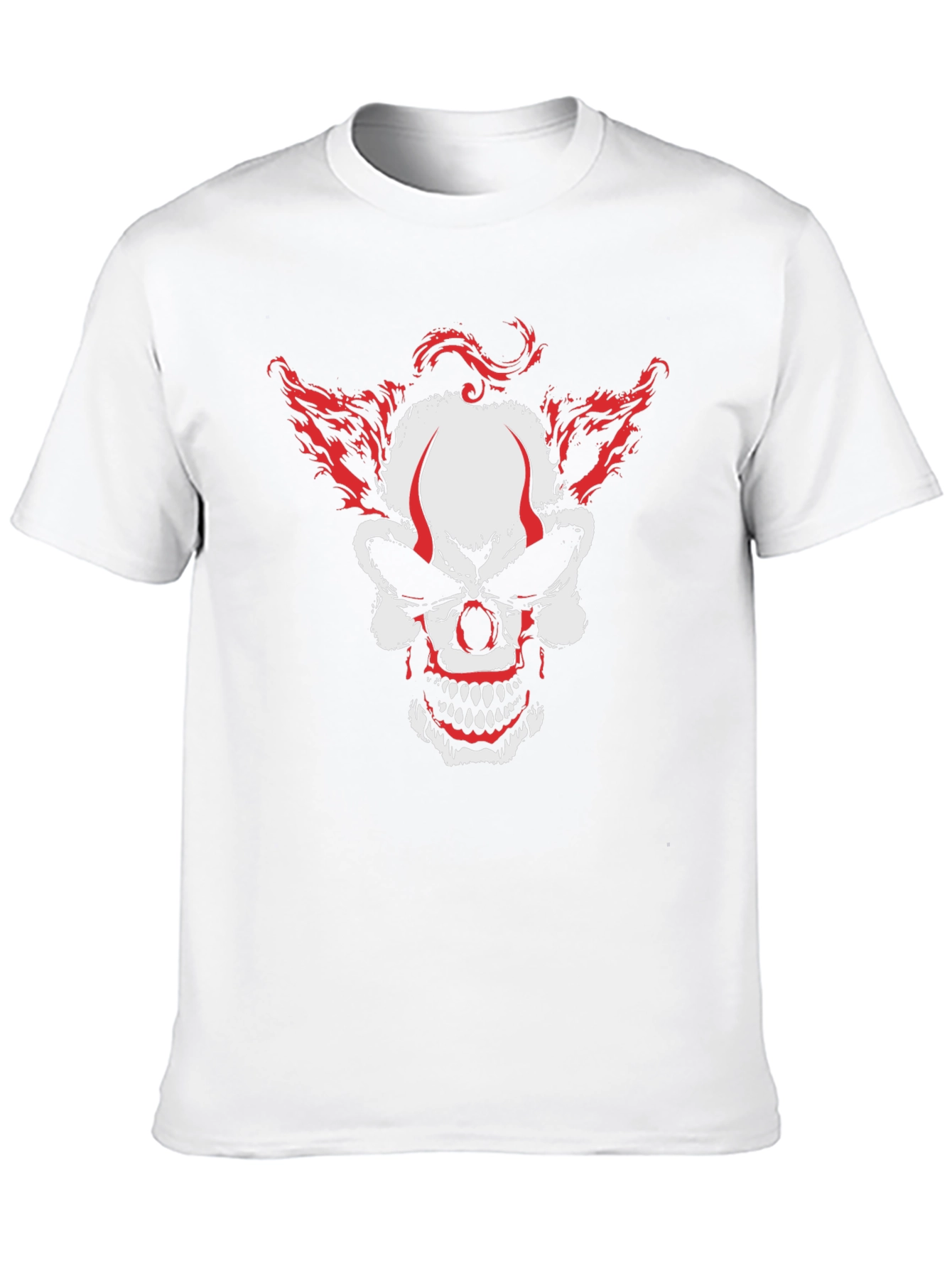 Scary Clown Skull Graphic Tee - Mens Black T-Shirt