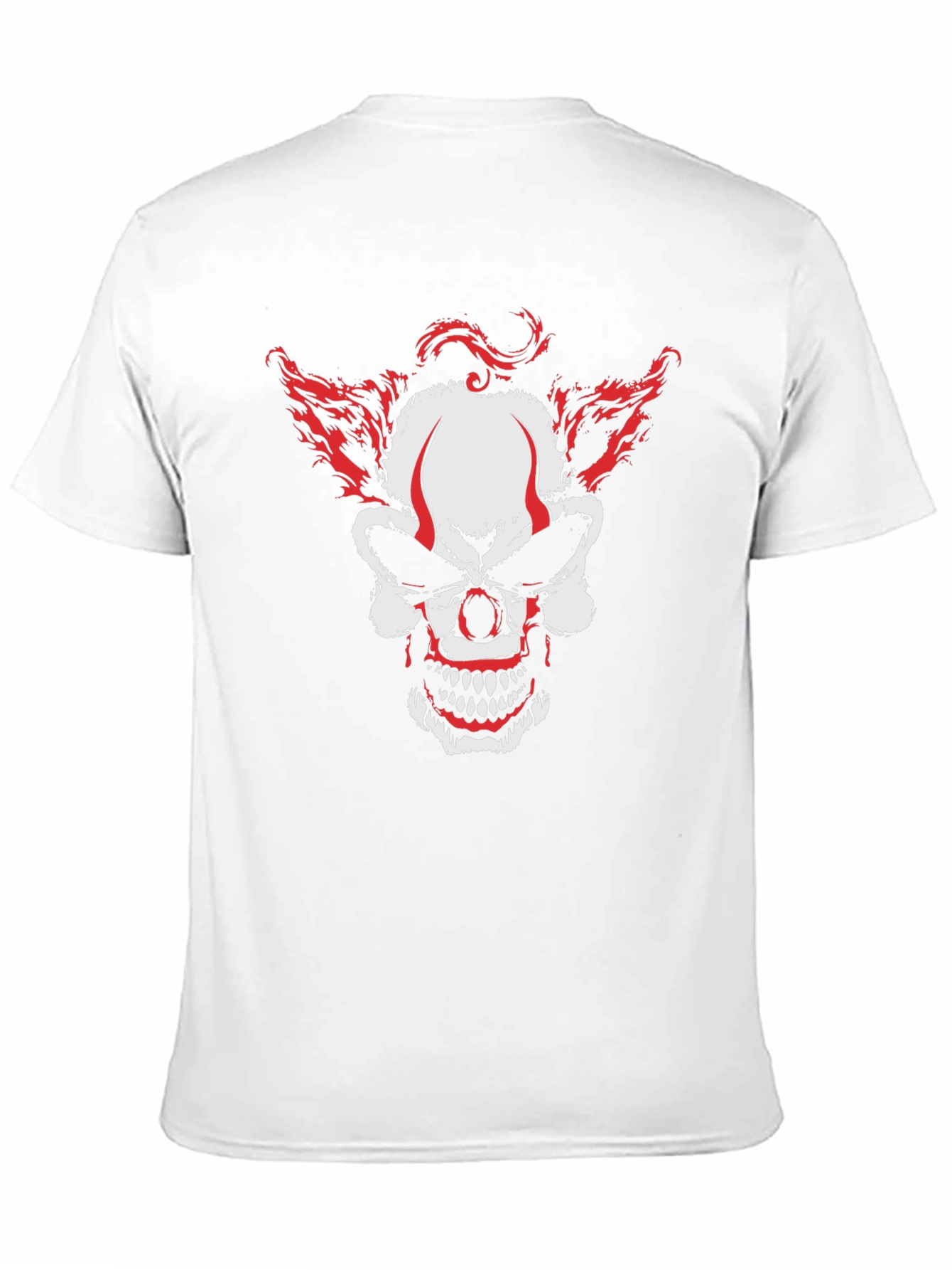 Scary Clown Skull Graphic Tee - Mens Black T-Shirt