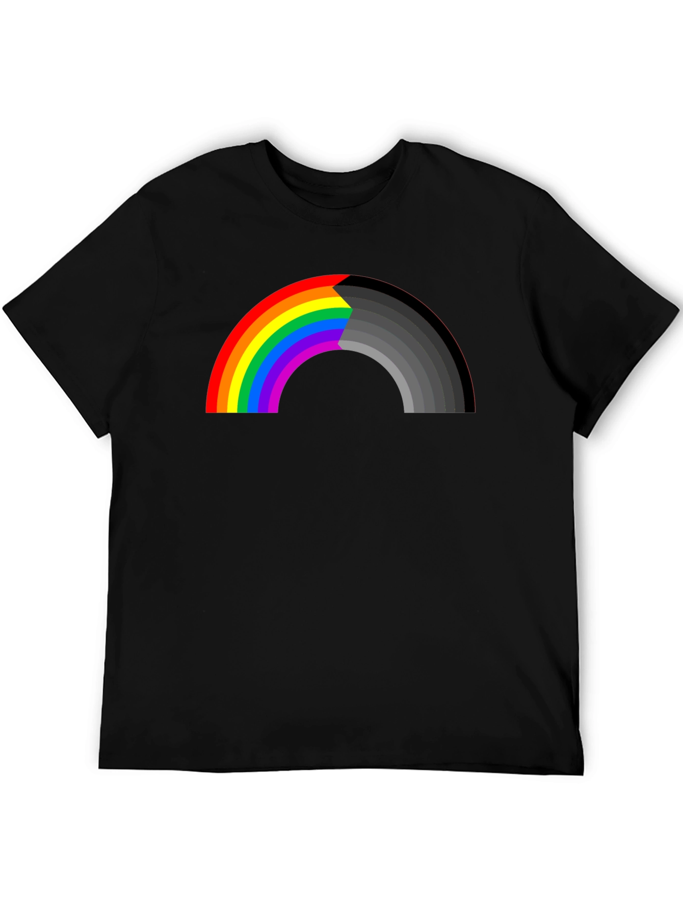 Rainbow to Gray Mens Graphic T-Shirt