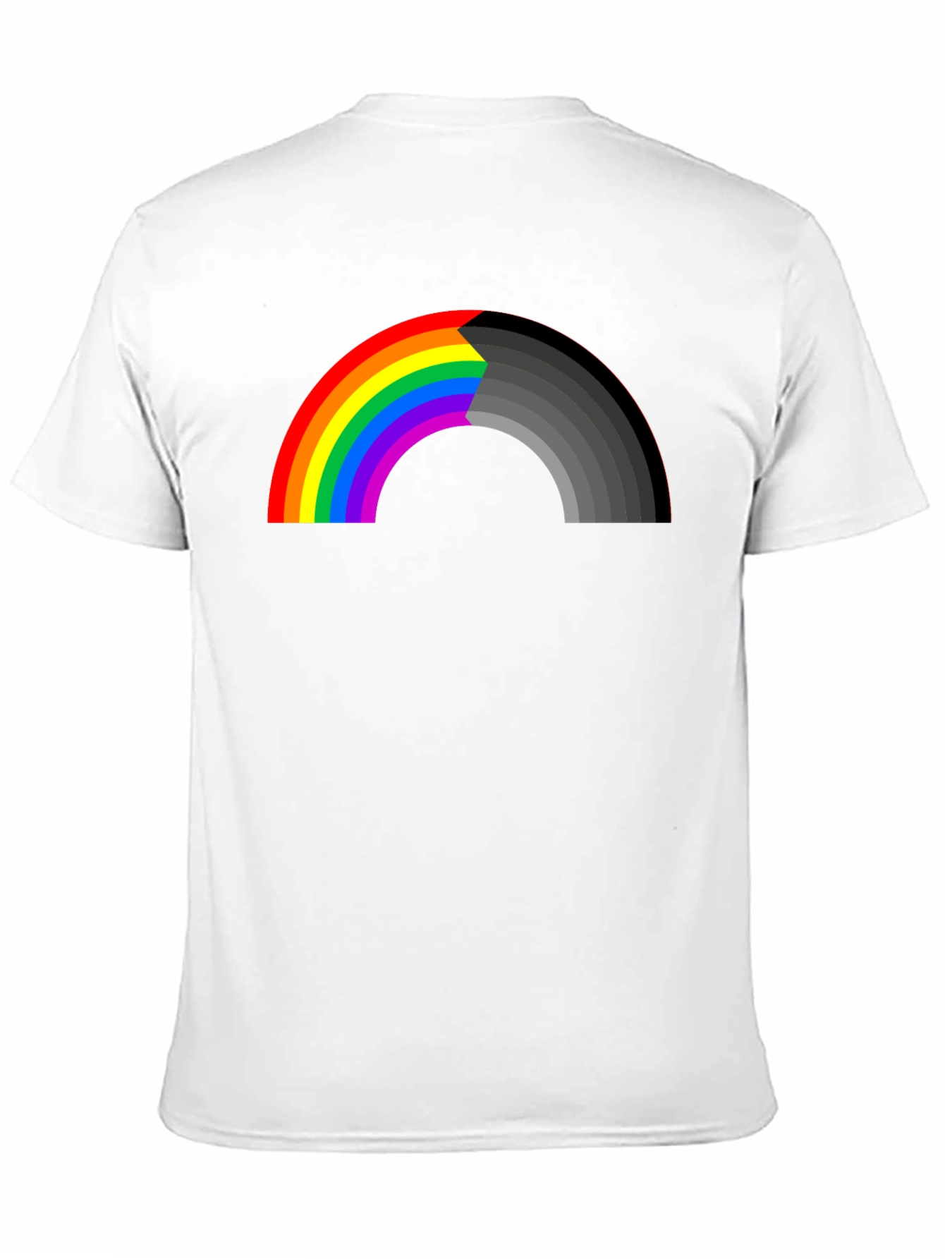 Rainbow to Gray Mens Graphic T-Shirt