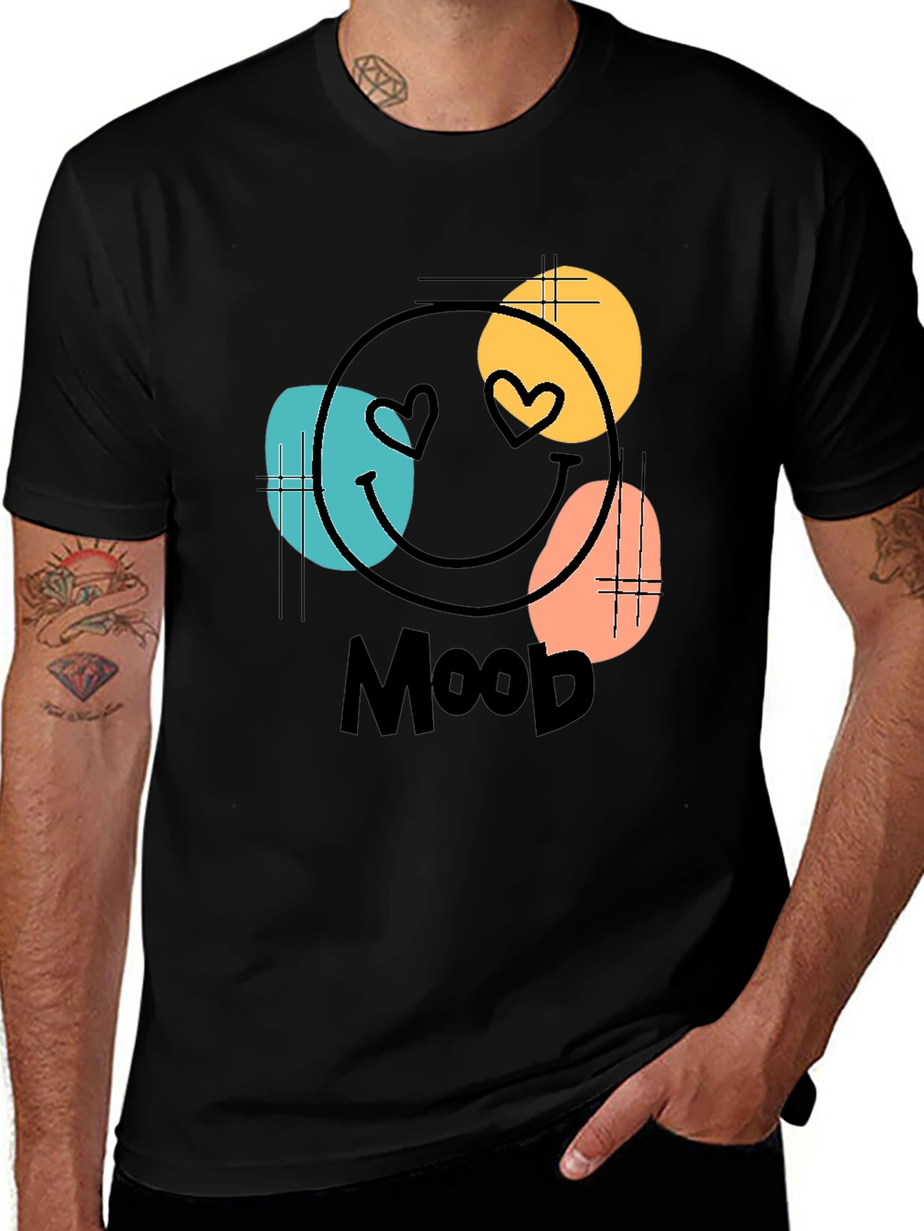 Mood Graphic Tee - Black Cotton Blend