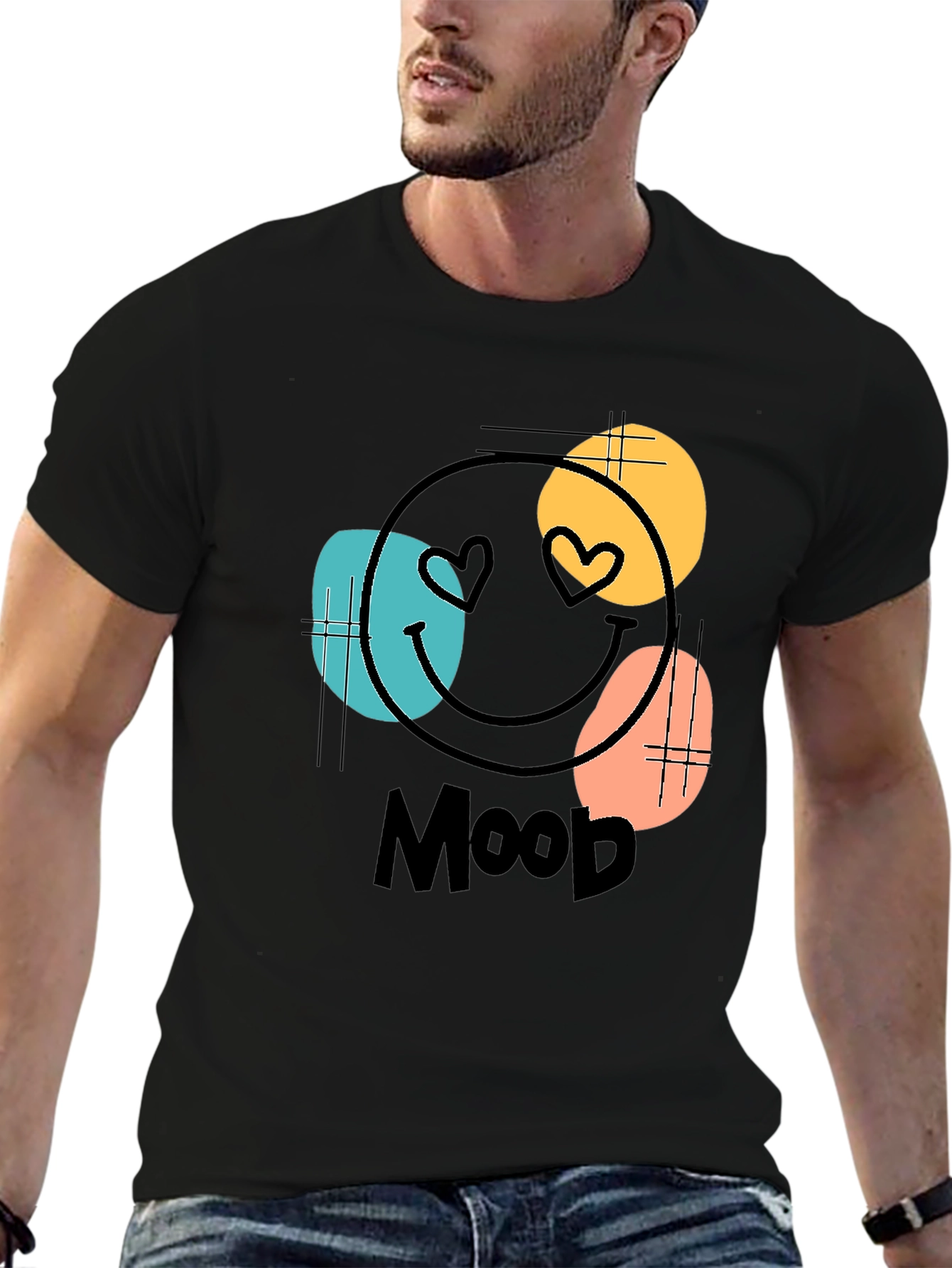 Mood Graphic Tee - Black Cotton Blend