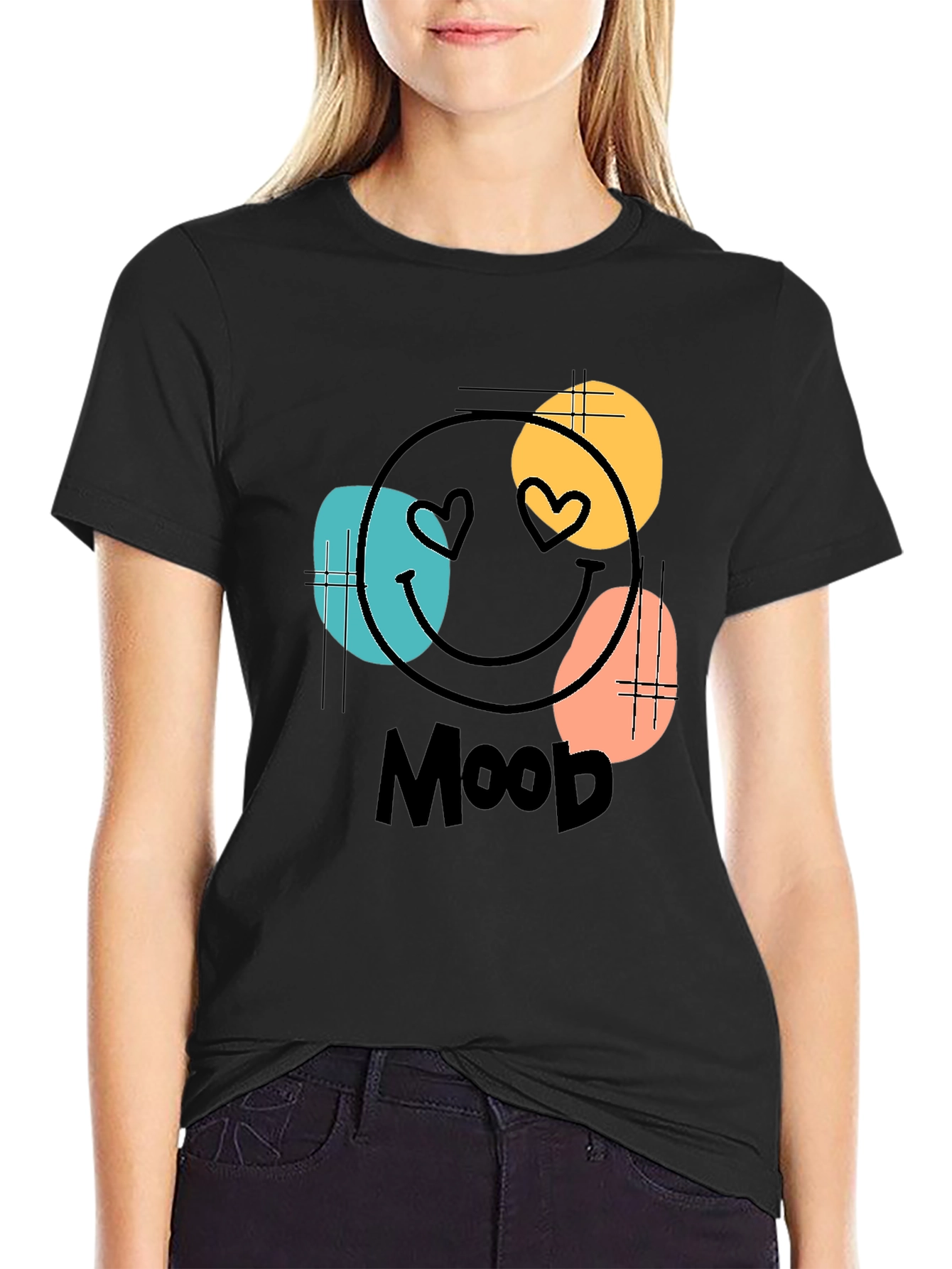 Mood Graphic Tee - Black Cotton Blend