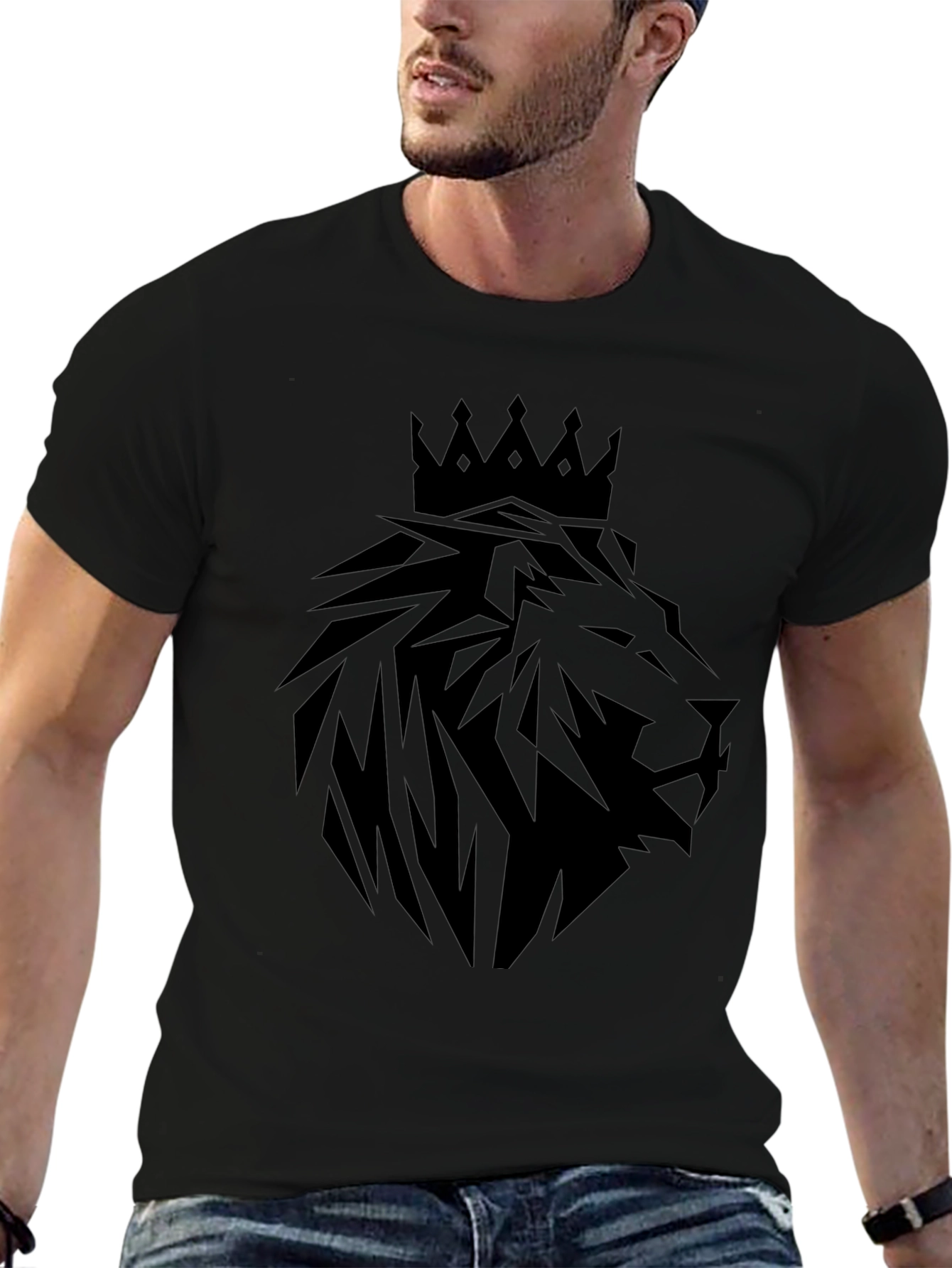 Lion Crown Graphic Black T-Shirt