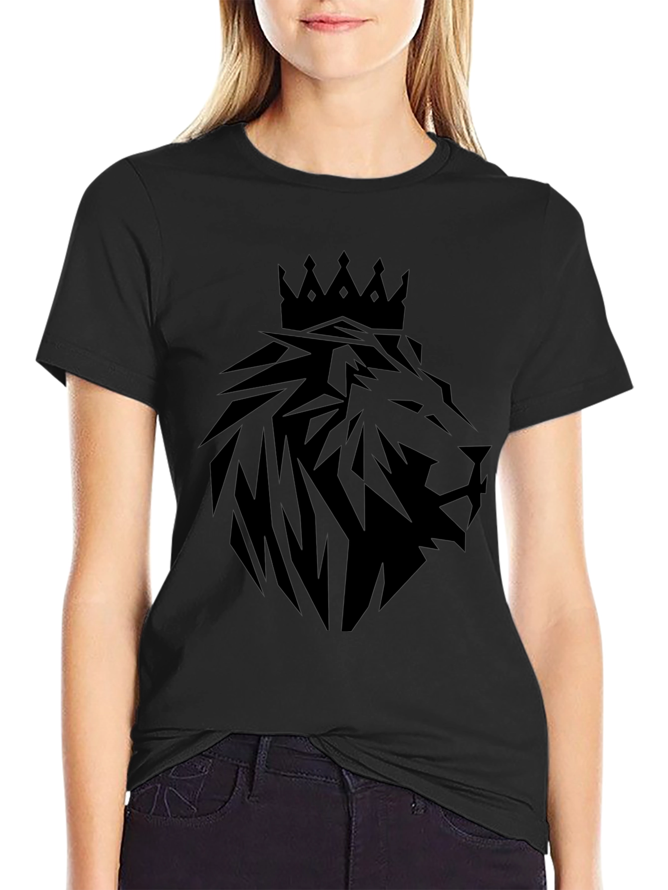 Lion Crown Graphic Black T-Shirt