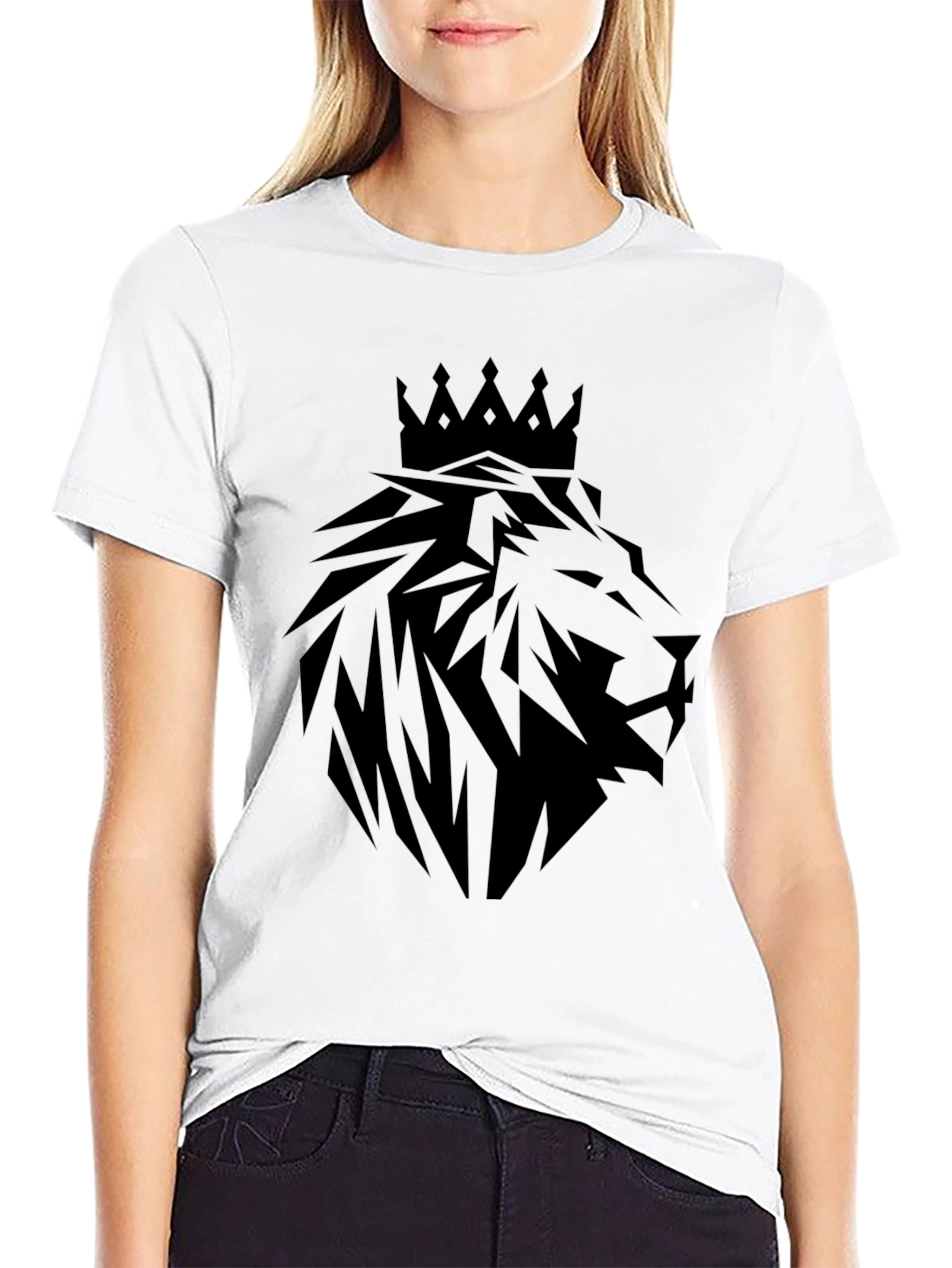Lion Crown Graphic Black T-Shirt