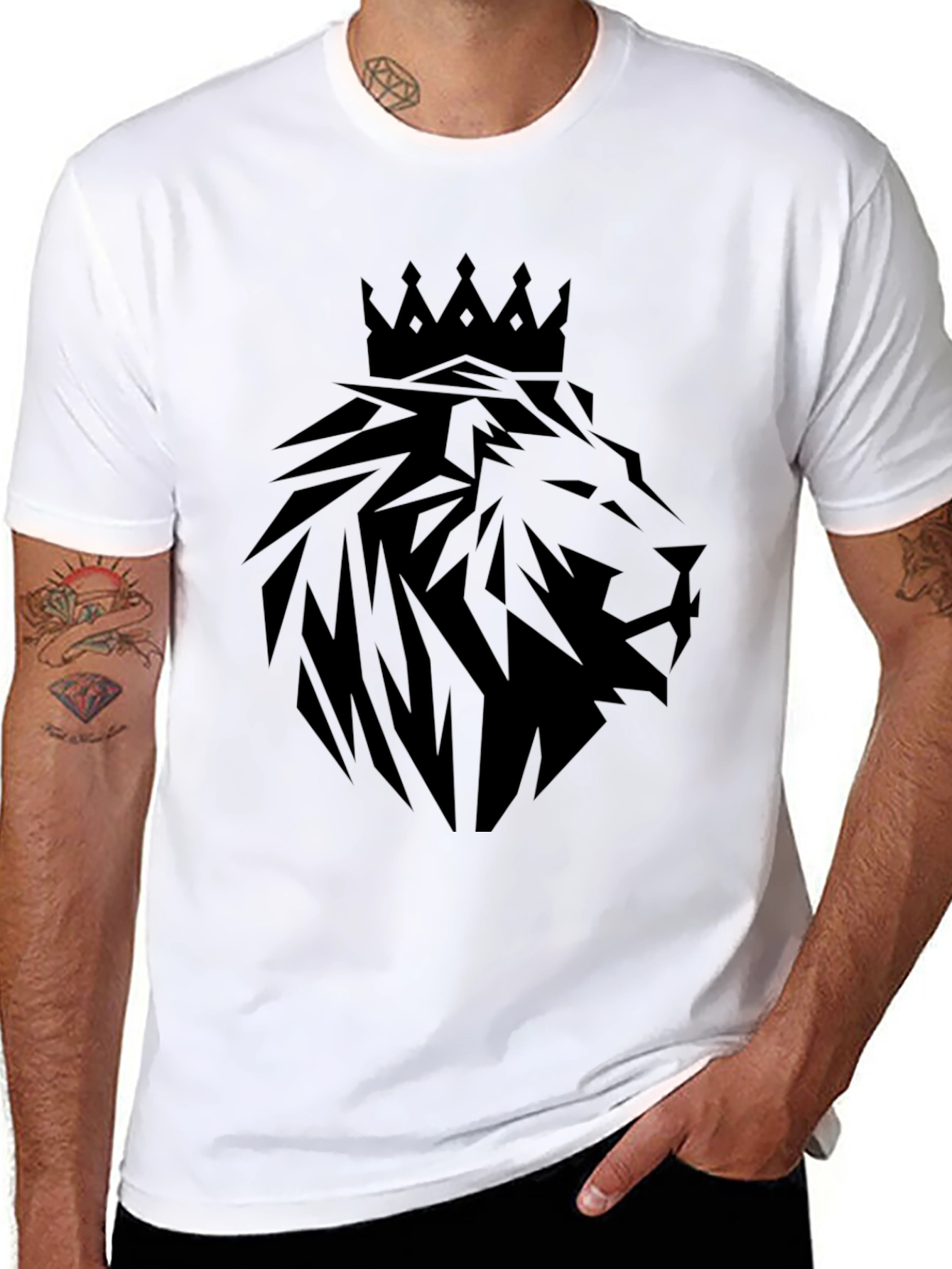 Lion Crown Graphic Black T-Shirt