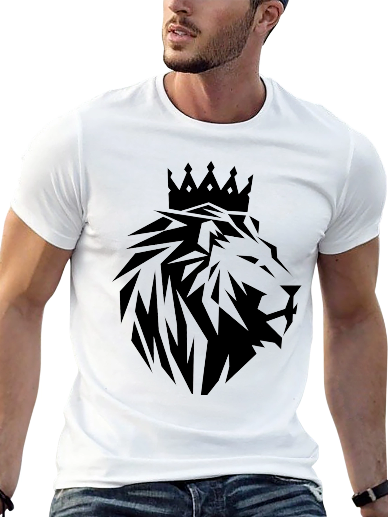 Lion Crown Graphic Black T-Shirt