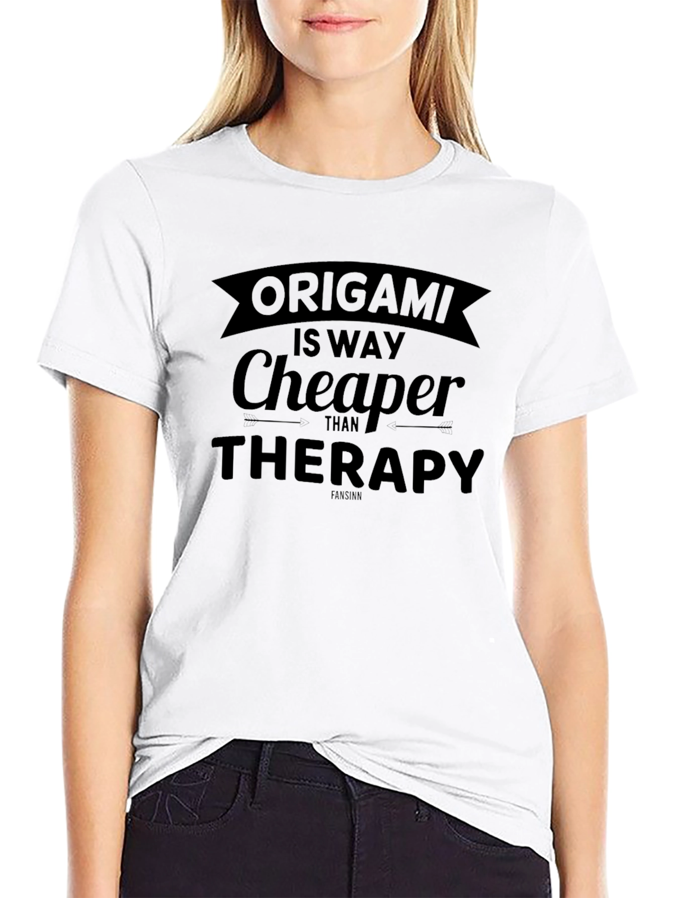 Origami Therapy T-Shirt Funny Humor Graphic Tee