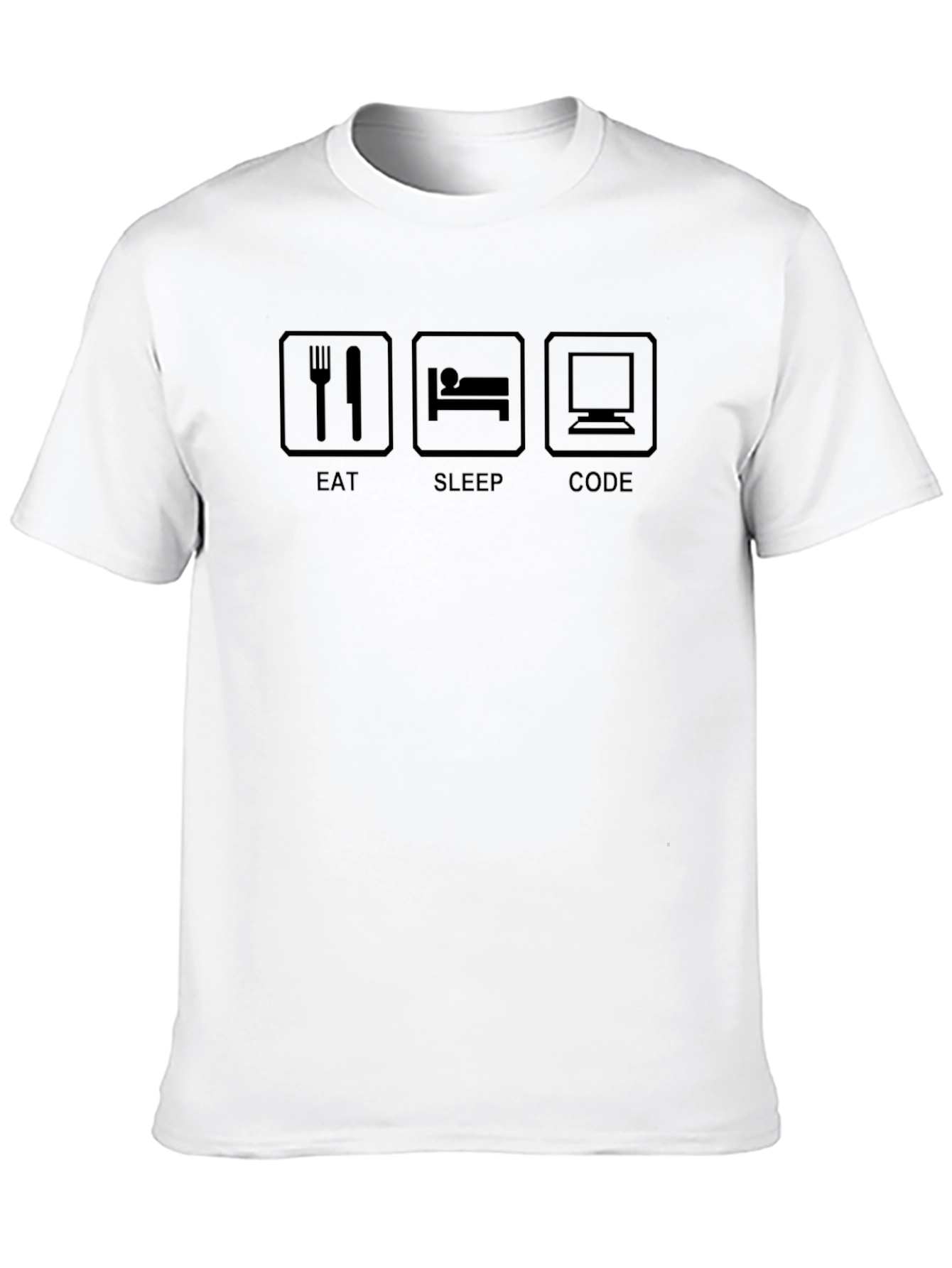 Eat Sleep Code Black Graphic T-Shirt