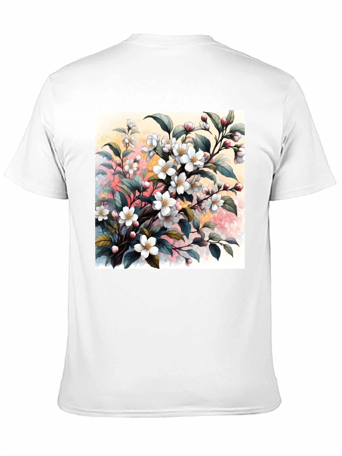Floral Blossom T-Shirt - Artistic Botanical Design
