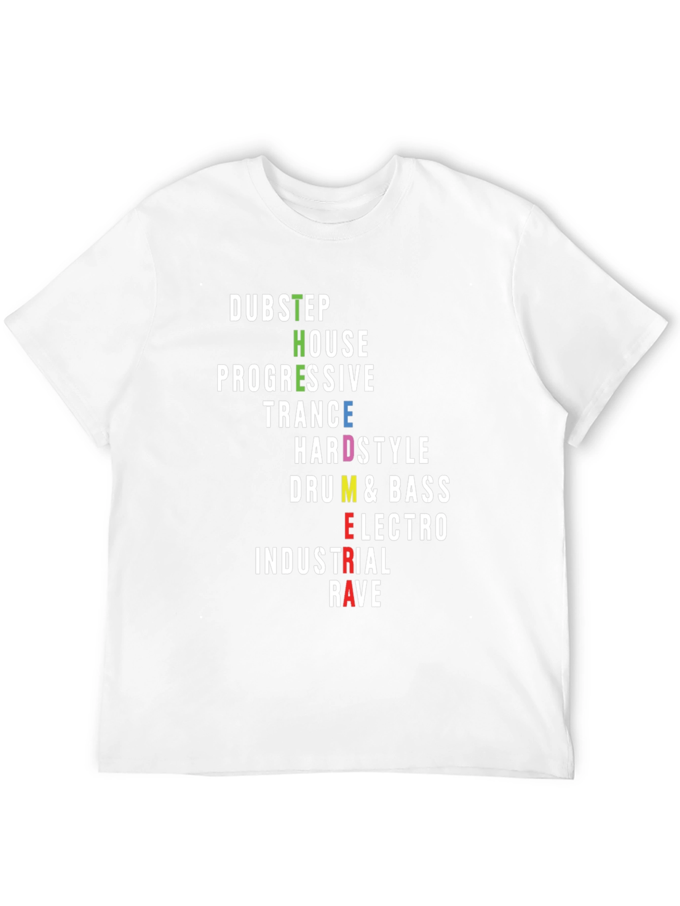 EDM Music Genres Graphic T-Shirt - Raver Style Tee