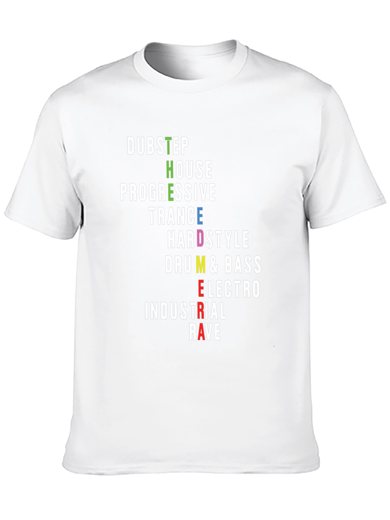 EDM Music Genres Graphic T-Shirt - Raver Style Tee
