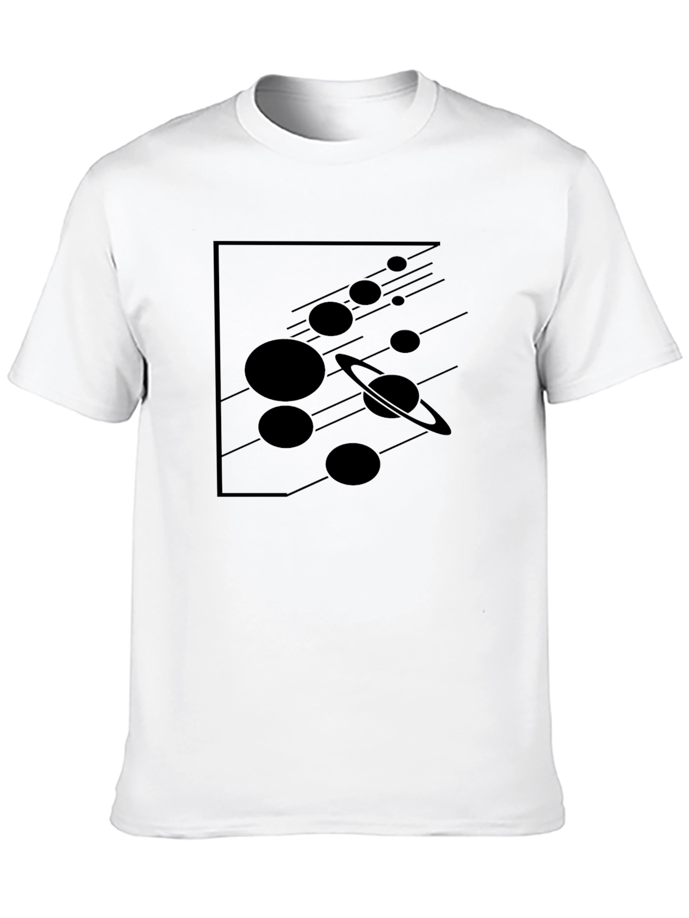 Space Planets Graphic Black T-Shirt