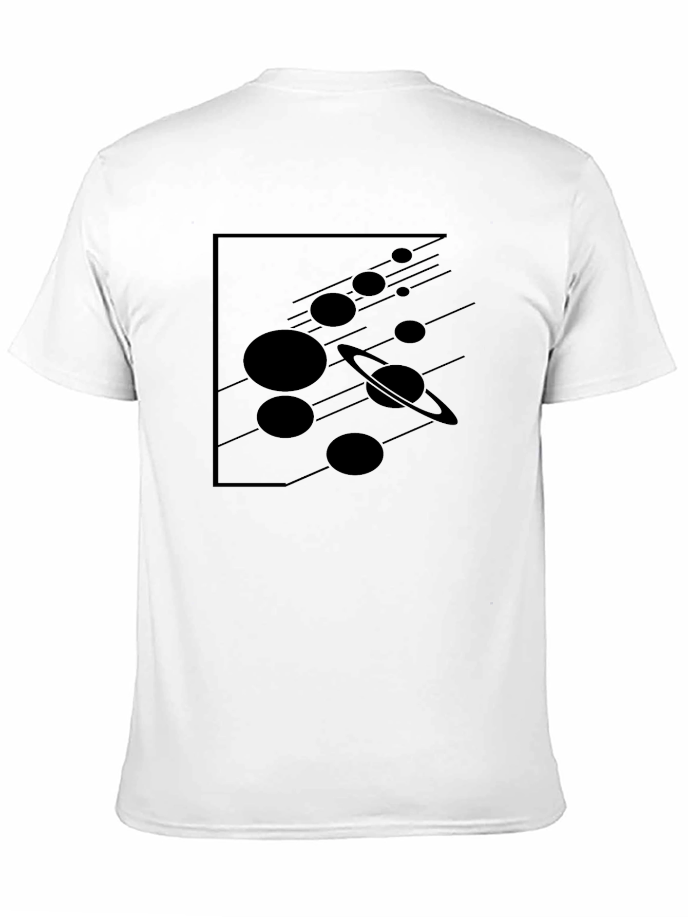 Space Planets Graphic Black T-Shirt