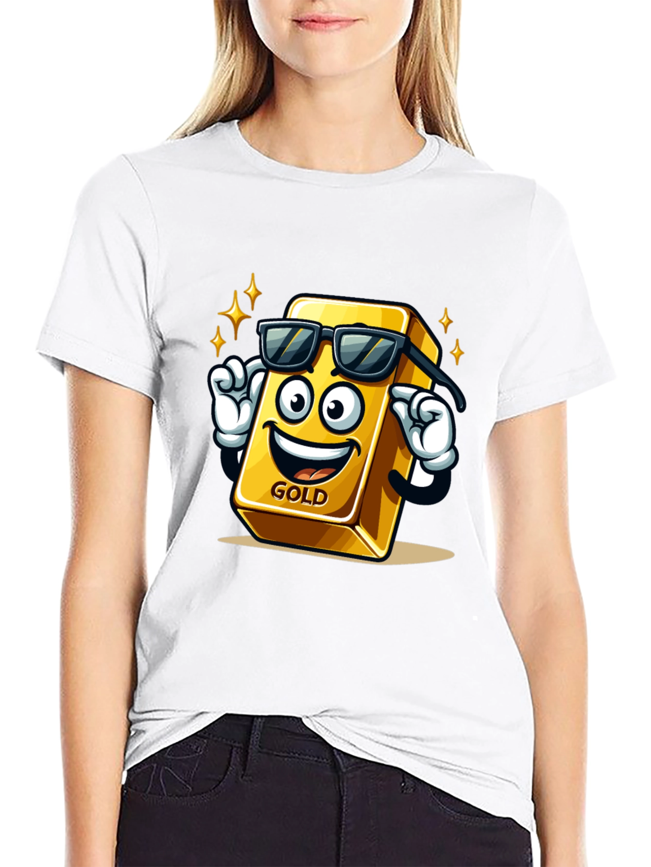 Cool Gold Bar Graphic T-Shirt