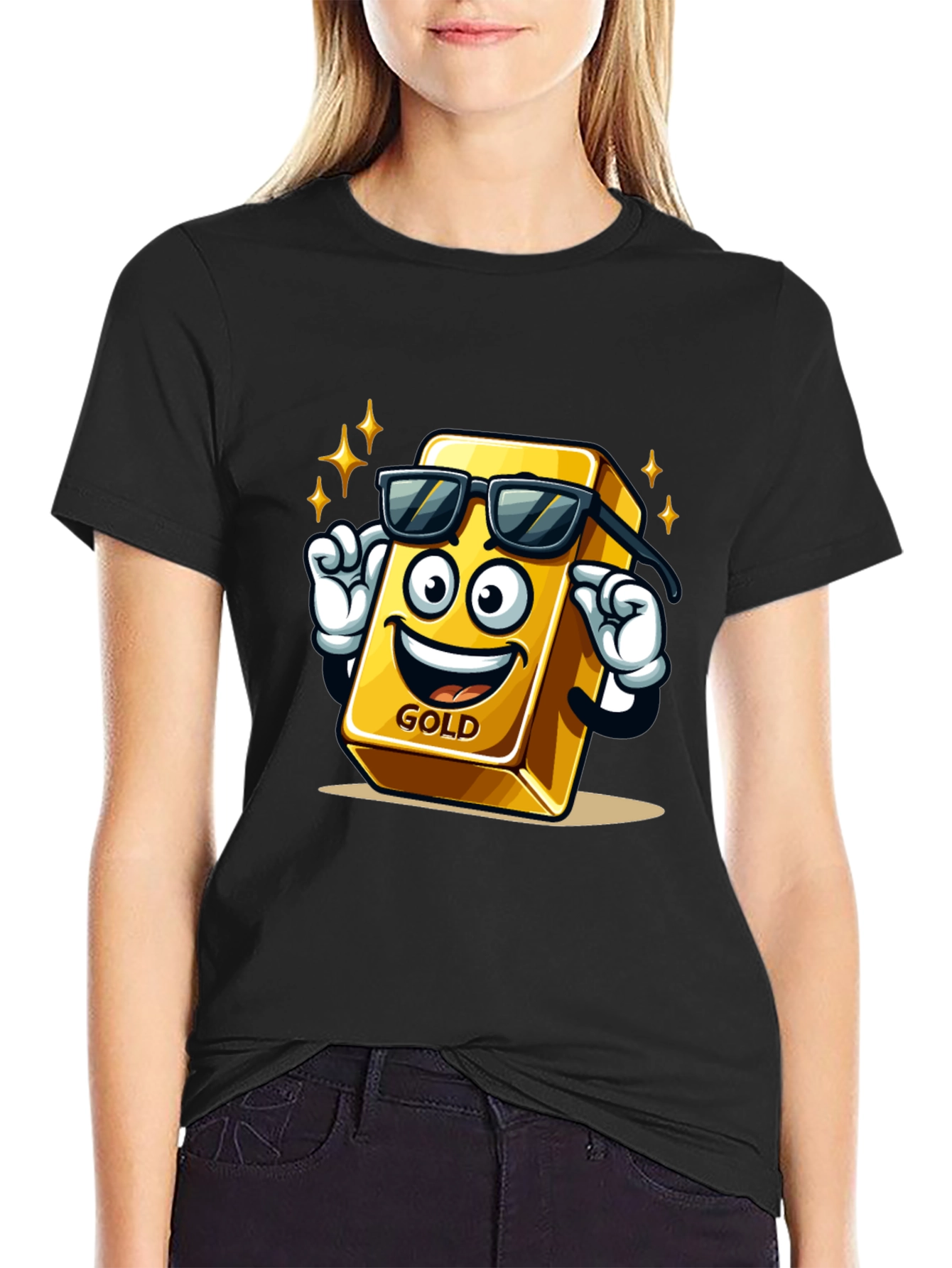Cool Gold Bar Graphic T-Shirt