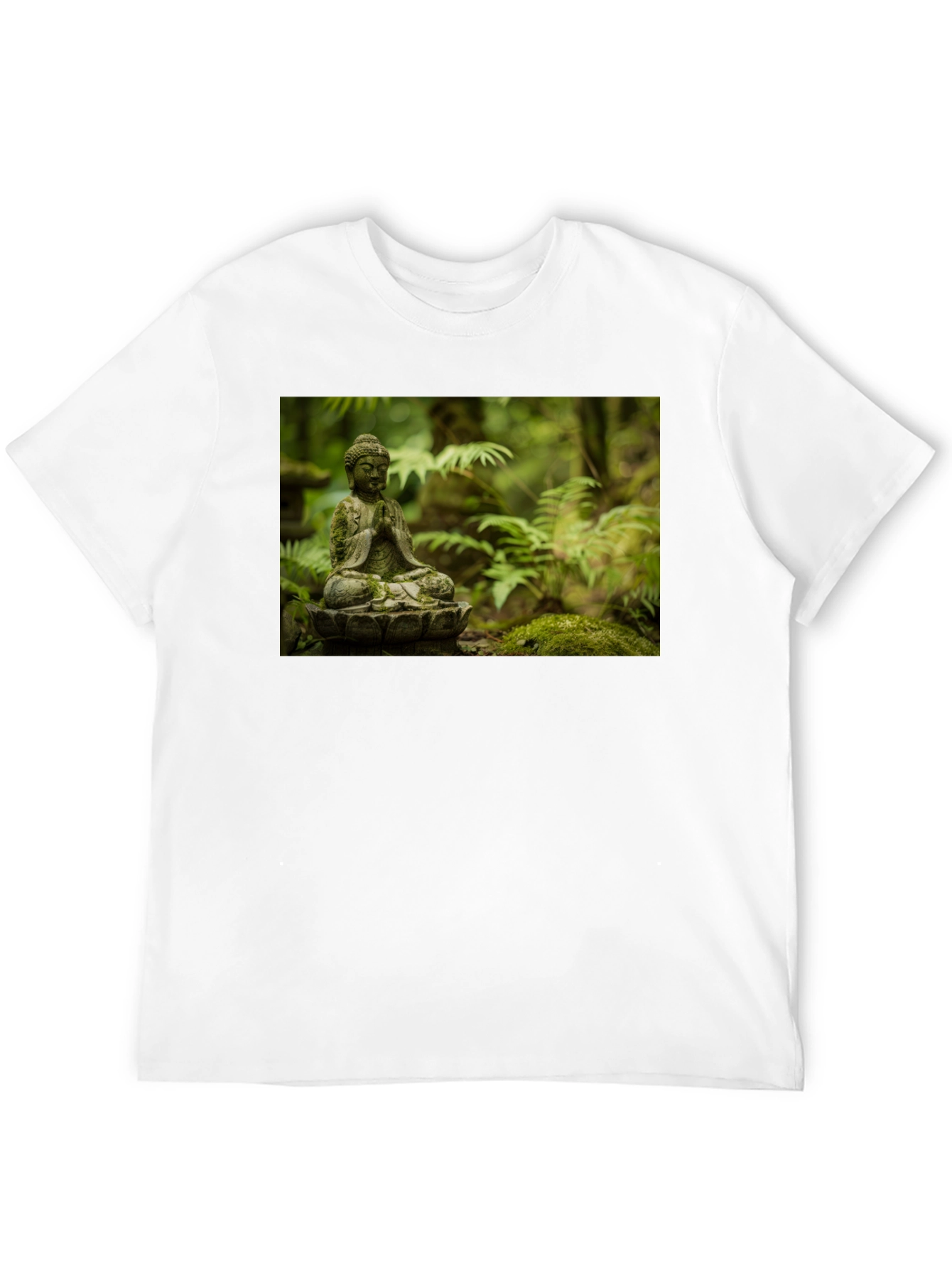 Buddha Statue Graphic Black T-Shirt