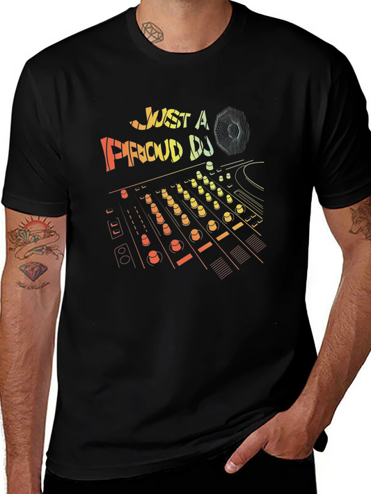 Proud DJ Black T-Shirt Graphic Tee