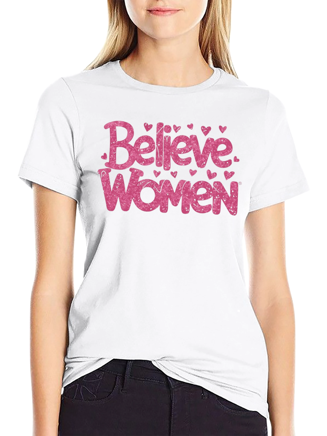 Believe Women Graphic Tee - Empowering Message